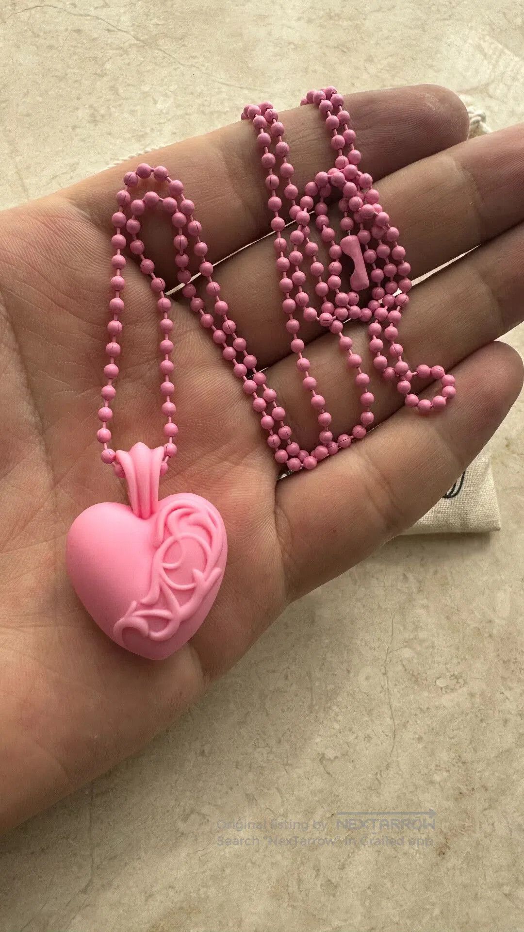 Chrome Hearts chrome hearts pink resin love heart necklace. Size ONE SIZE - 1 Thumbnail