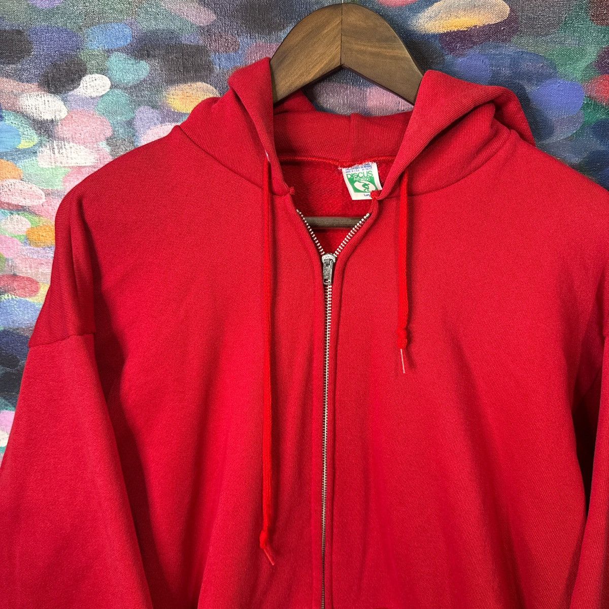 Other Vintage 90s red discus athletic zip up hoodie size L Size US L / EU 52-54 / 3 - 2 Thumbnail