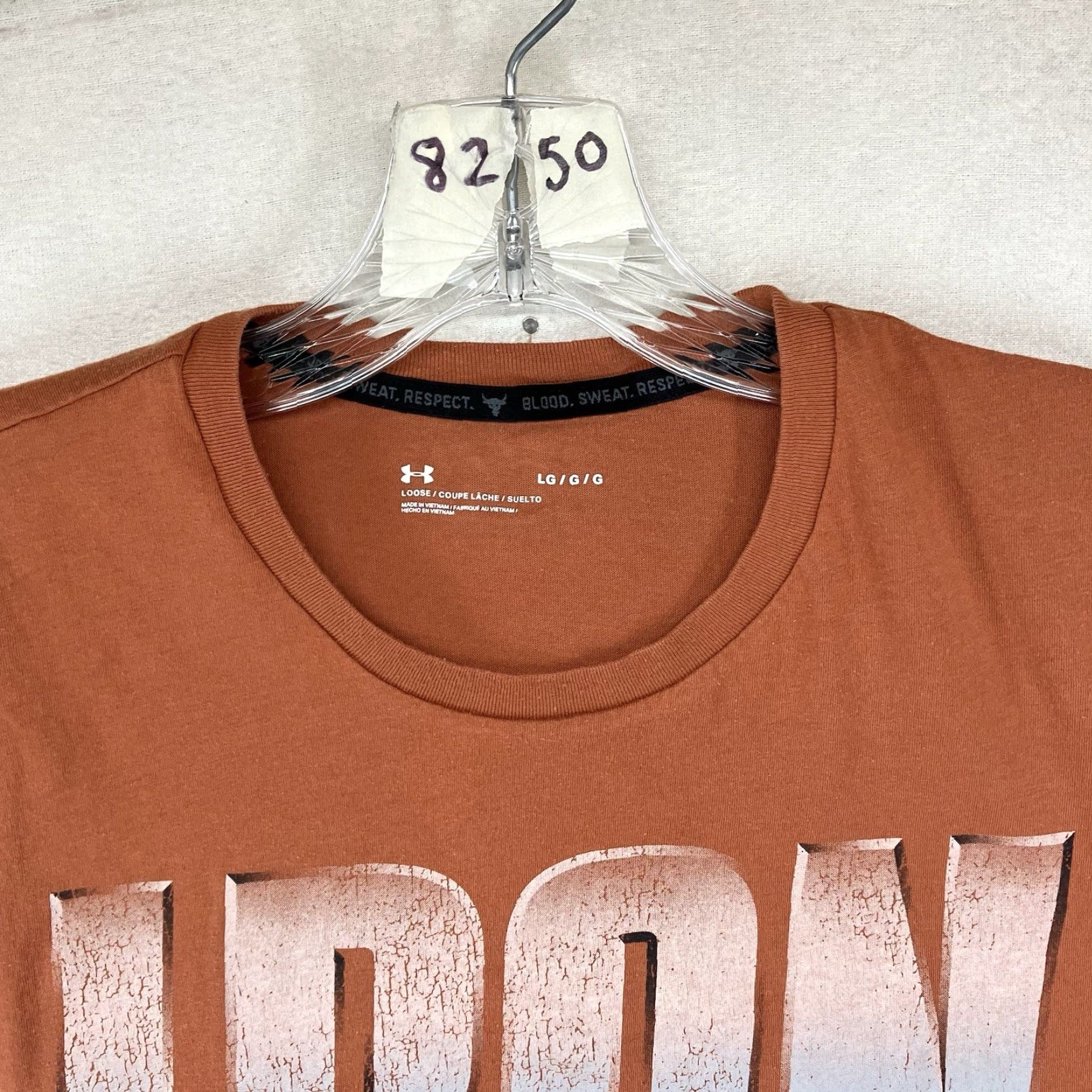 Under Armour Under Armour Men's Large T-Shirt Casual Graphic Print Rock Warrior All Seasons Loose Fit Orange Size US L / EU 52-54 / 3 - 5 Thumbnail