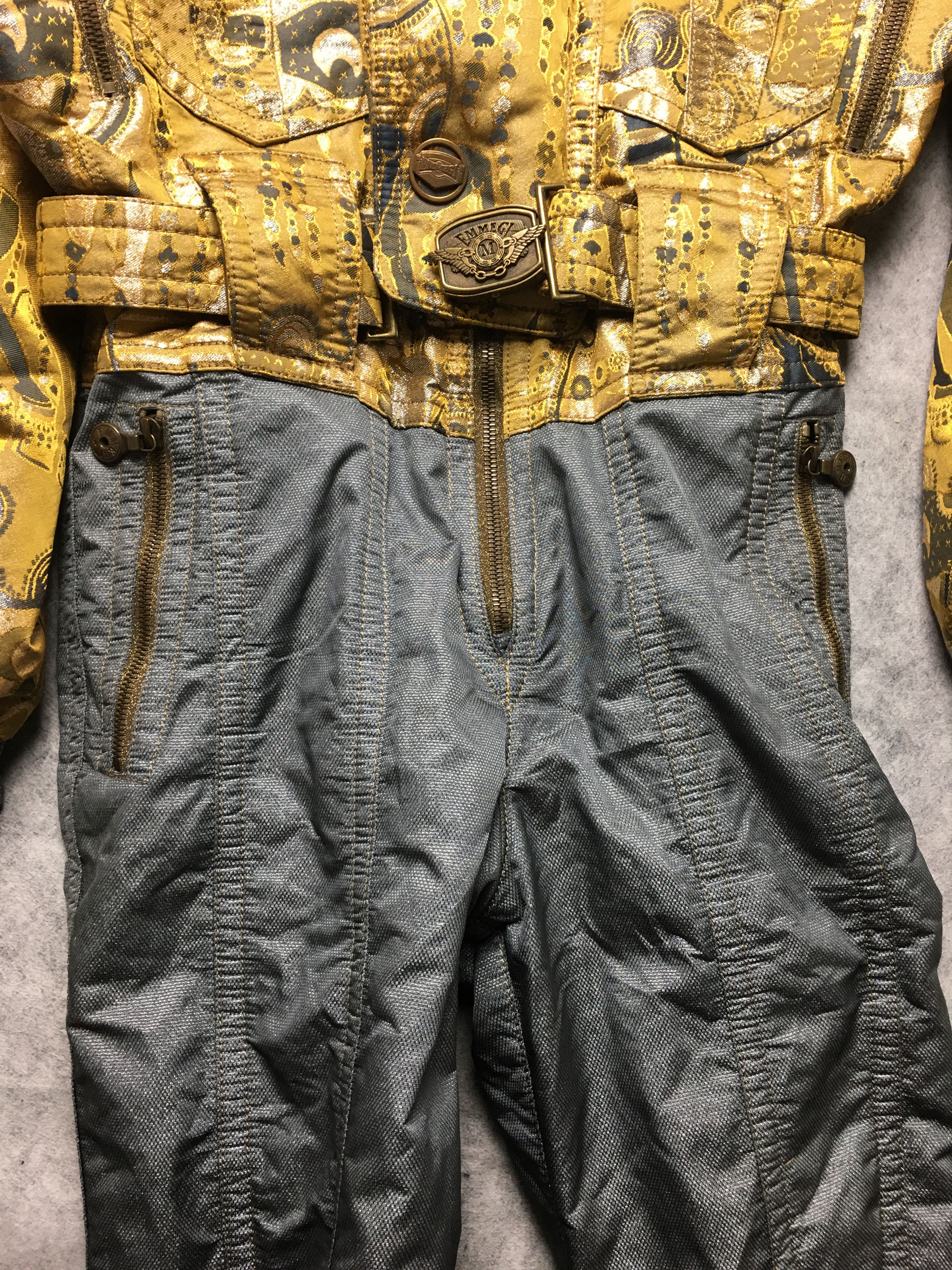 Vintage Rare 80s Vintage EMMEGI Gold One Piece Ski Suit Size 27" / US 4 / IT 40 - 11 Thumbnail