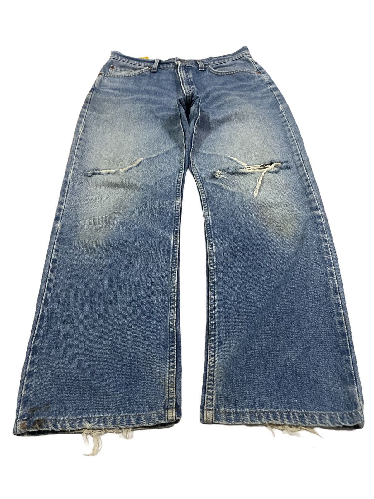 Edwin Rare 90s Edwin US Classic Loose Straight Fit Ripped Jeans Size US 32 / EU 48 - 4 Thumbnail