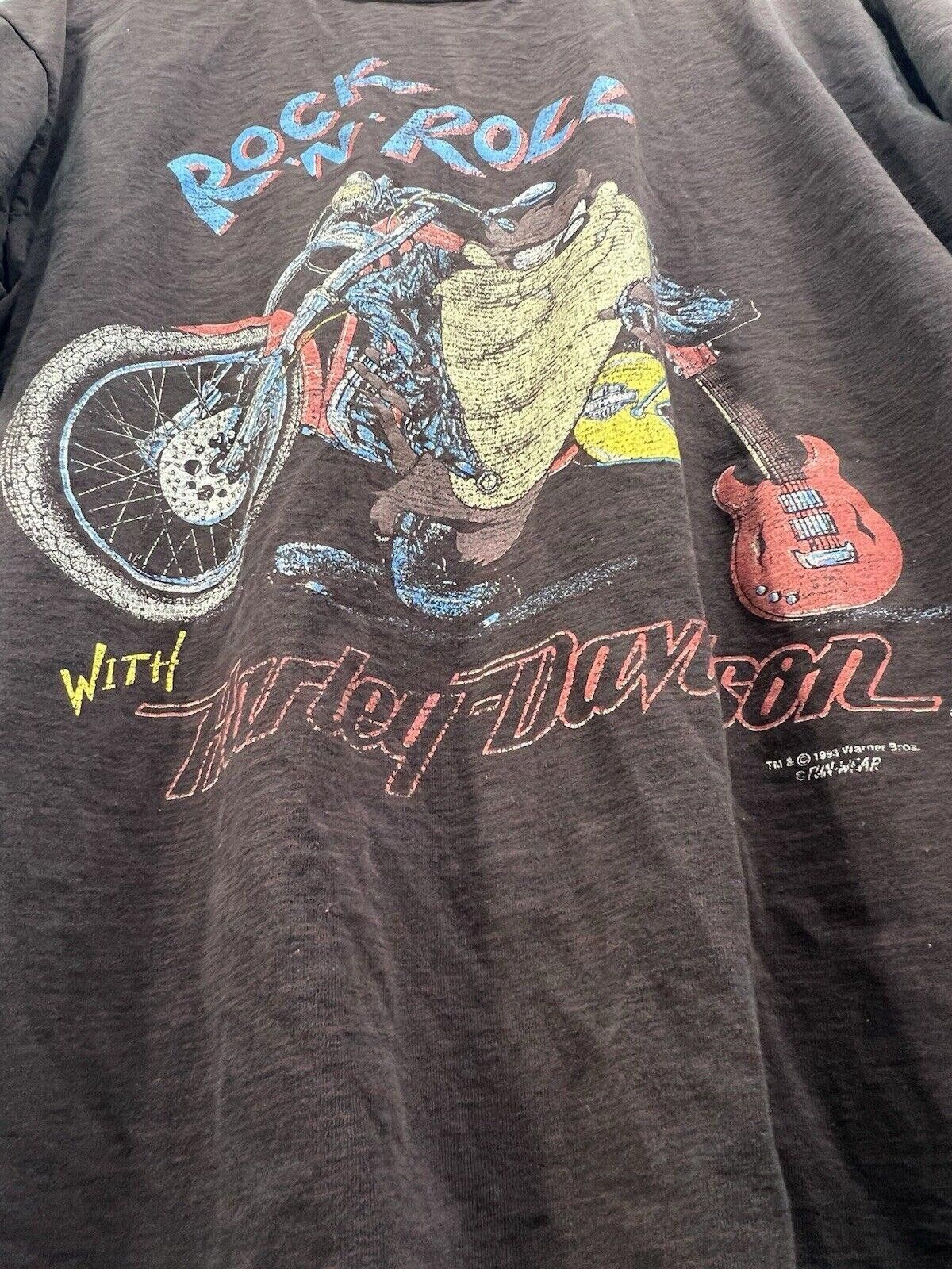 Harley Davidson 90s Harley Davidson Taz Looney Tunes T Shirt Large, #TG Size US L / EU 52-54 / 3 - 3 Thumbnail