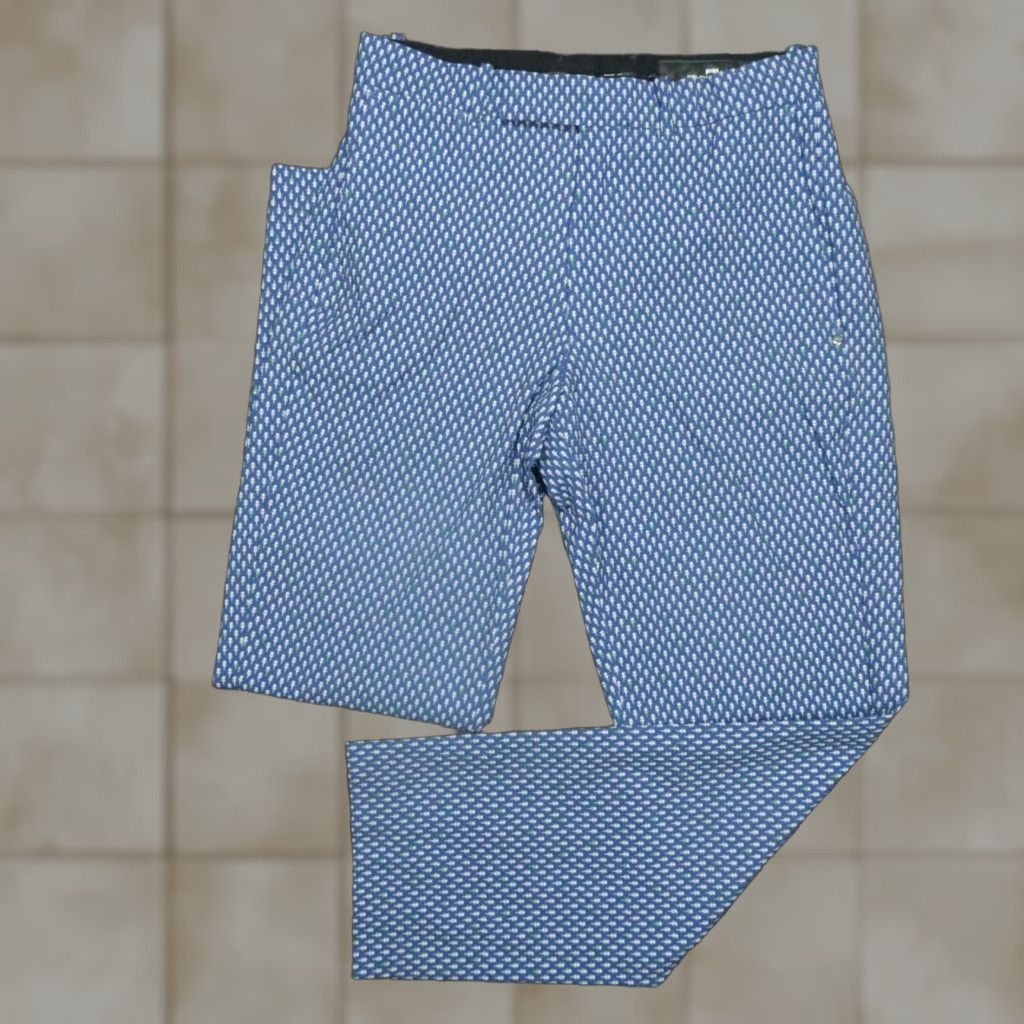 RLX Ralph Lauren RLX Ralph Lauren Pants Men 28x30 Blue Chino Slim Flat Front Pockets Belt Loops Geometric Pattern Smart Casual Pants Size US 28 / EU 44 - 1 Thumbnail