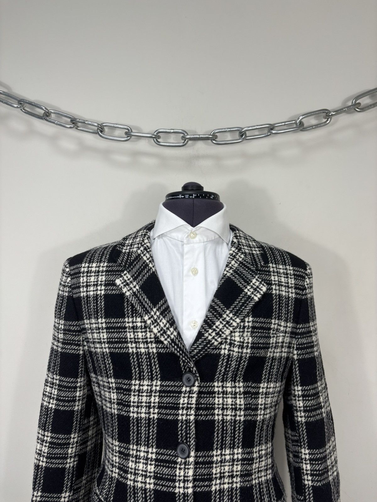 Harris Tweed Harris Tweed Women’s Plaid Check Gray Wool Blazer Skirt Set Size M / US 6-8 / IT 42-44 - 6 Thumbnail