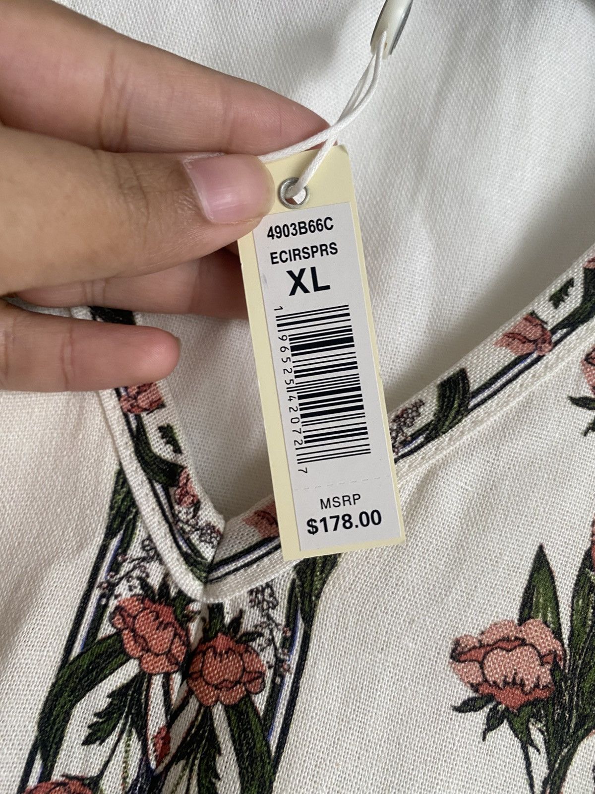 Other NWT Max Studio Cream Sleeveless V-Neck Sundress Maxi Dress Size XL / US 12-14 / IT 48-50 - 6 Thumbnail