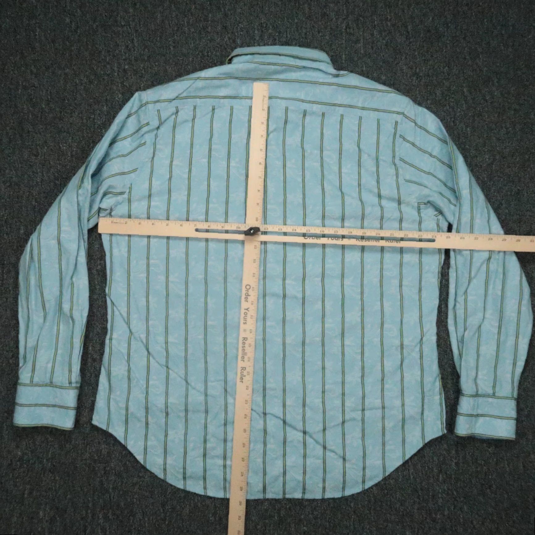 Robert Graham Robert Graham Shirt Mens XL Striped Classic Fit Button Long Sleeve Blue Cotton N/A Size US XL / EU 56 / 4 - 5 Thumbnail