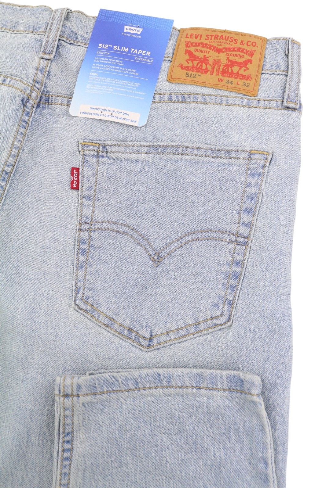 Levi's 512 W34/L32 Slim Tapered Faded Blue Jeans 87085 Size US 34 / EU 50 - 5 Thumbnail