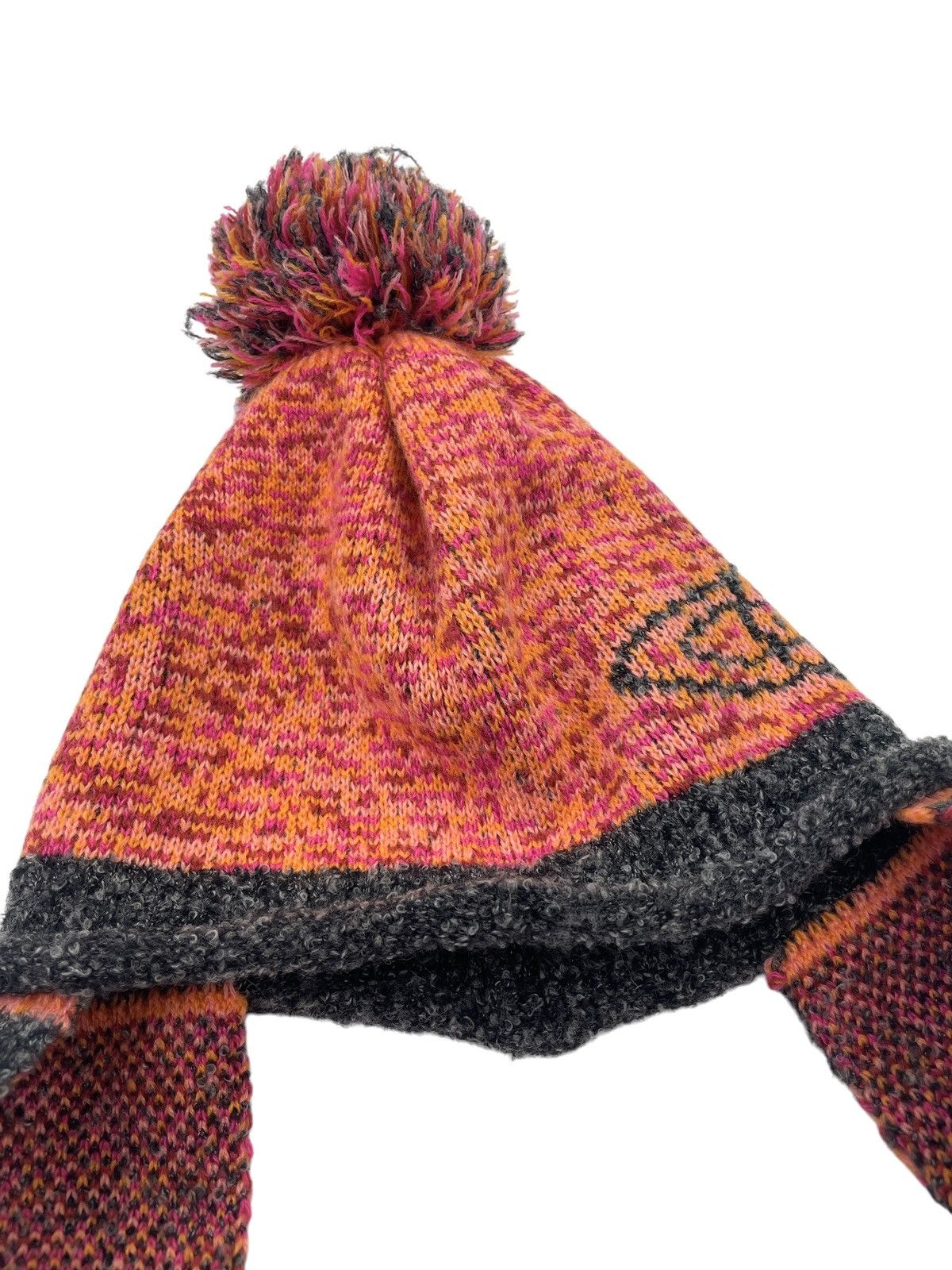 Vivienne Westwood Orb Knit Earflap Pom Pom Beanie Size ONE SIZE - 9 Thumbnail