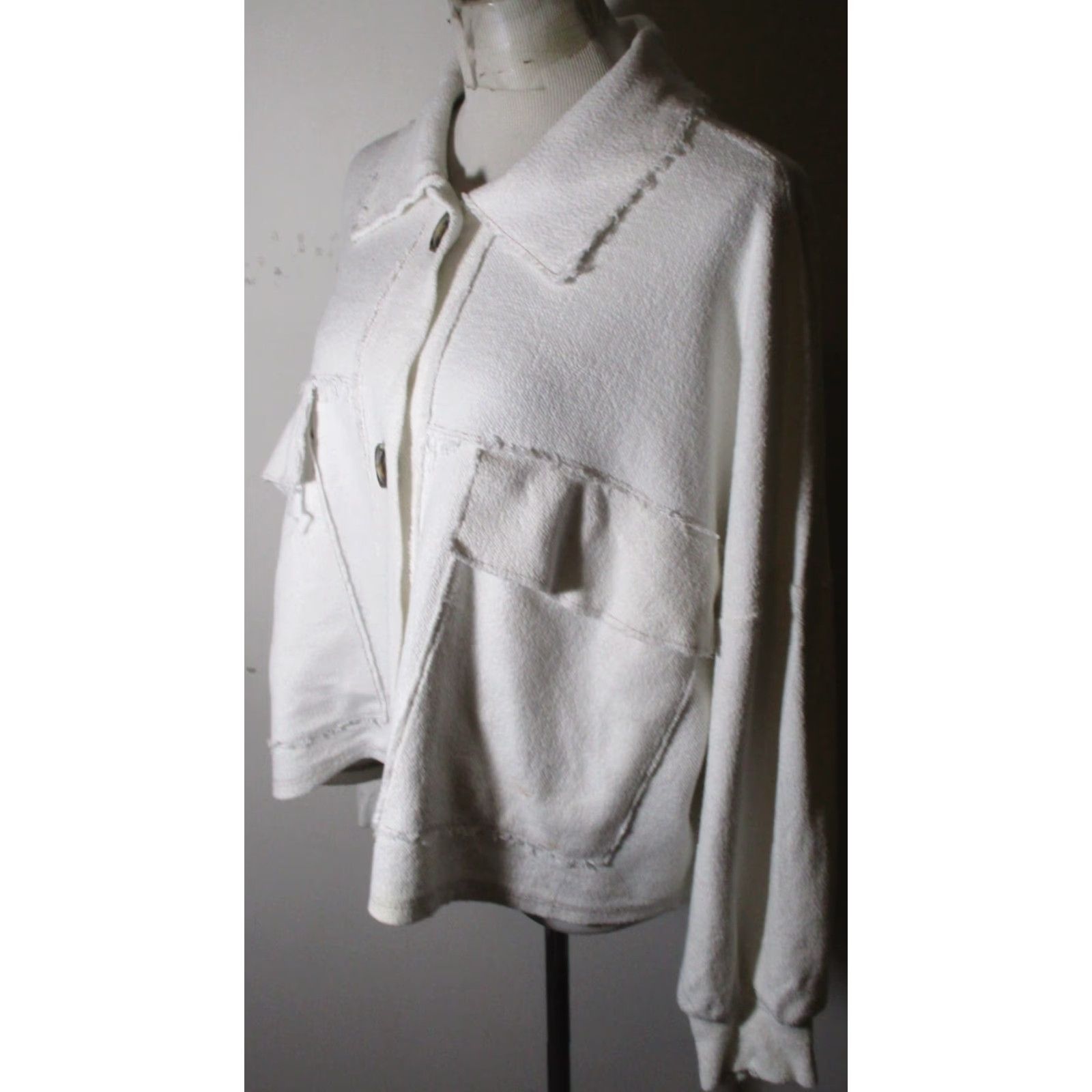 CLOT VINTAGE BUCKET LIST White Terry Cloth Oversized Jacket Women's Size S Size S / US 4 / IT 40 - 4 Thumbnail