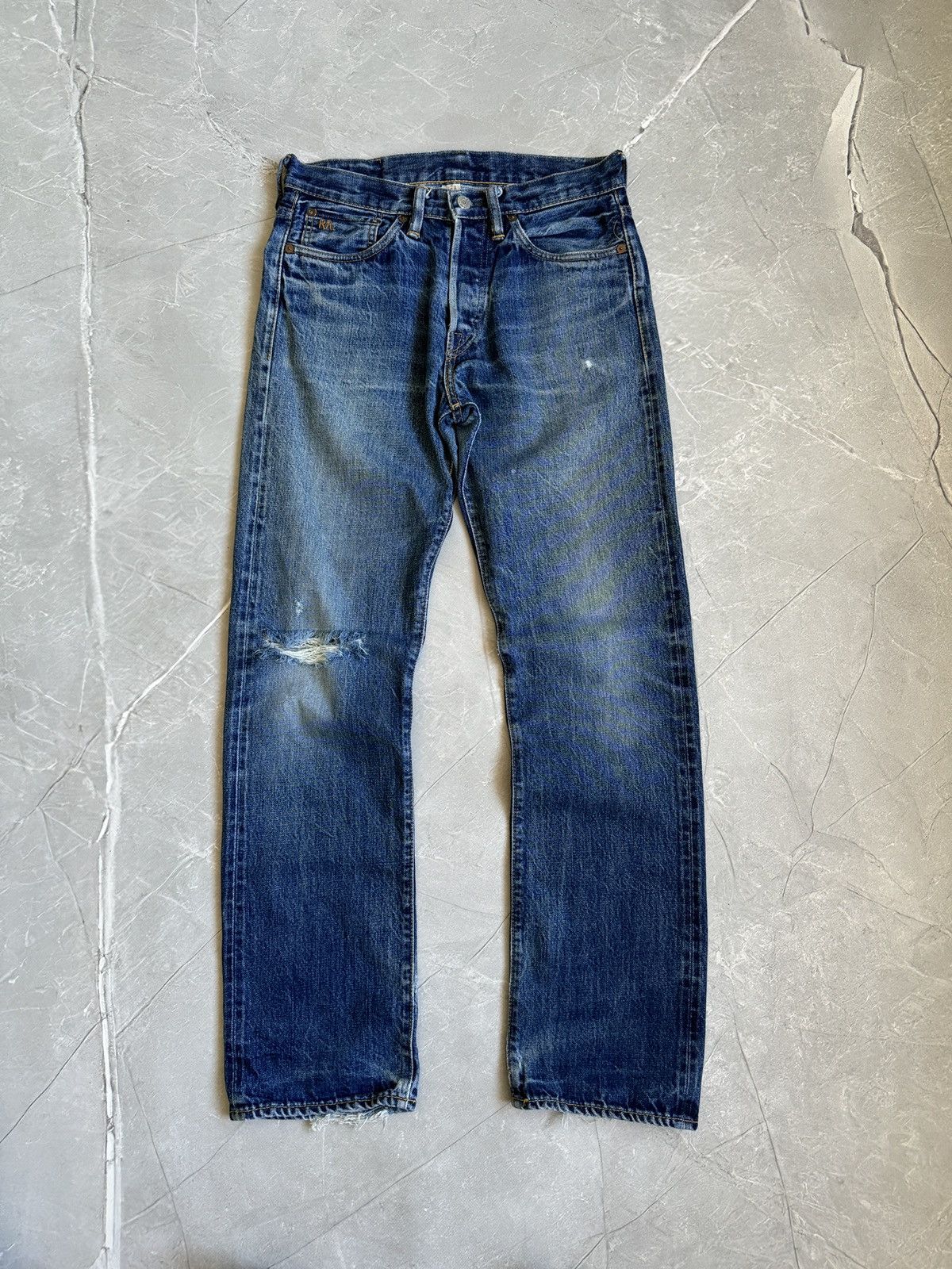 RRL Double Ralph Lauren Distressed Denim Japan Selvedge Jean