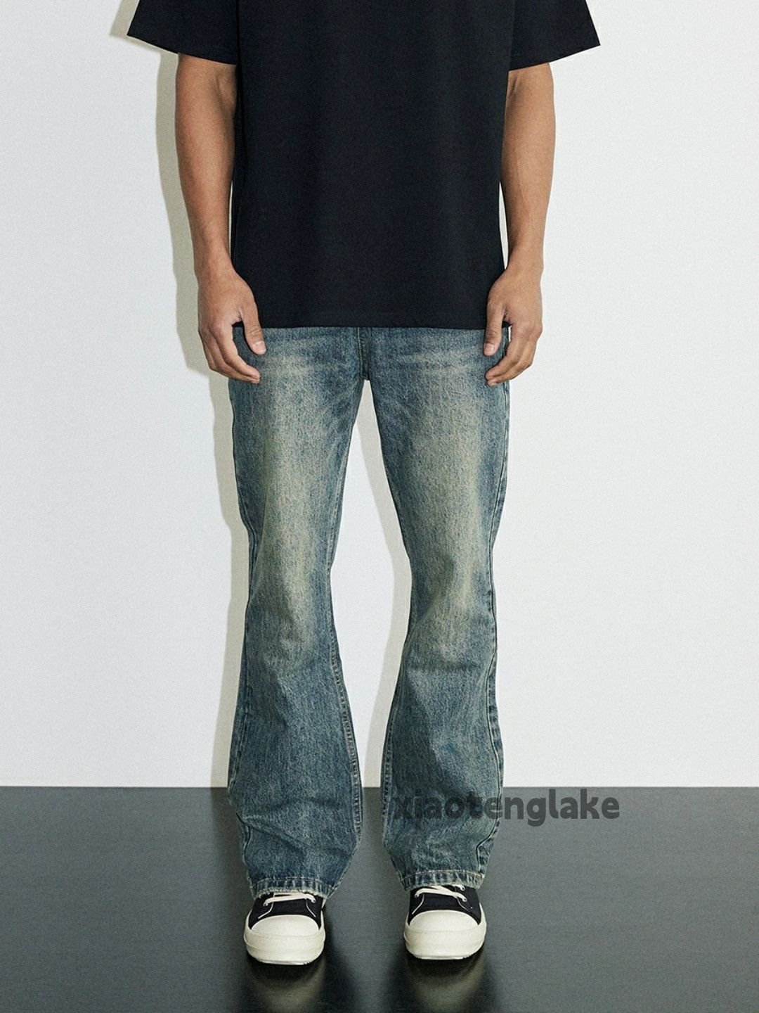 Jean × Vintage washed faded y2k yuppie bootcut flared jeans Size US 28 / EU 44 - 6 Thumbnail