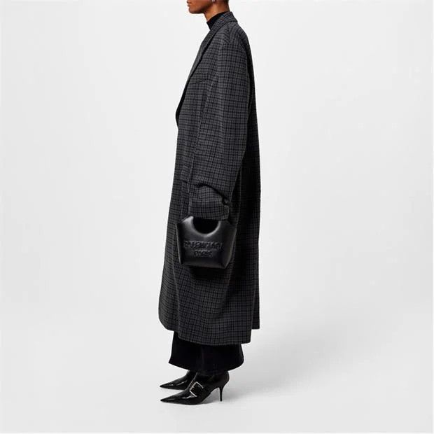 Balenciaga o1g2r1mq0924 Oversized Houndstooth Coats in Grey Size XS / US 0-2 / IT 36-38 - 5 Thumbnail
