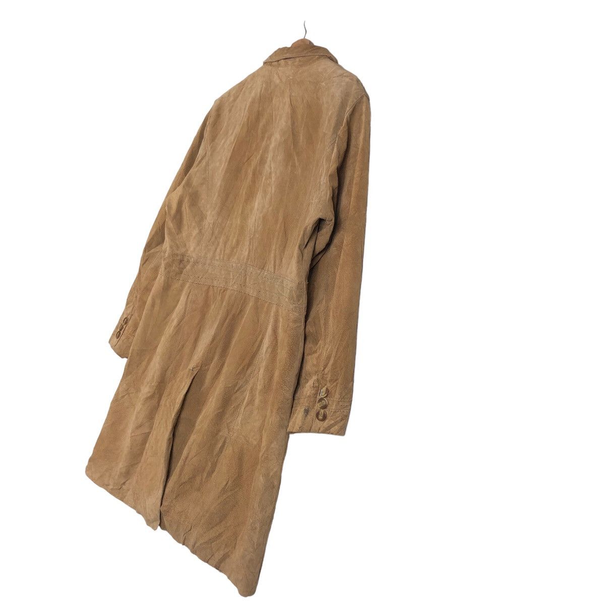 Genuine Leather 🔥Vintage Long Jacket Double Breast LW Issey Miyake Leather Size US XL / EU 56 / 4 - 10 Thumbnail