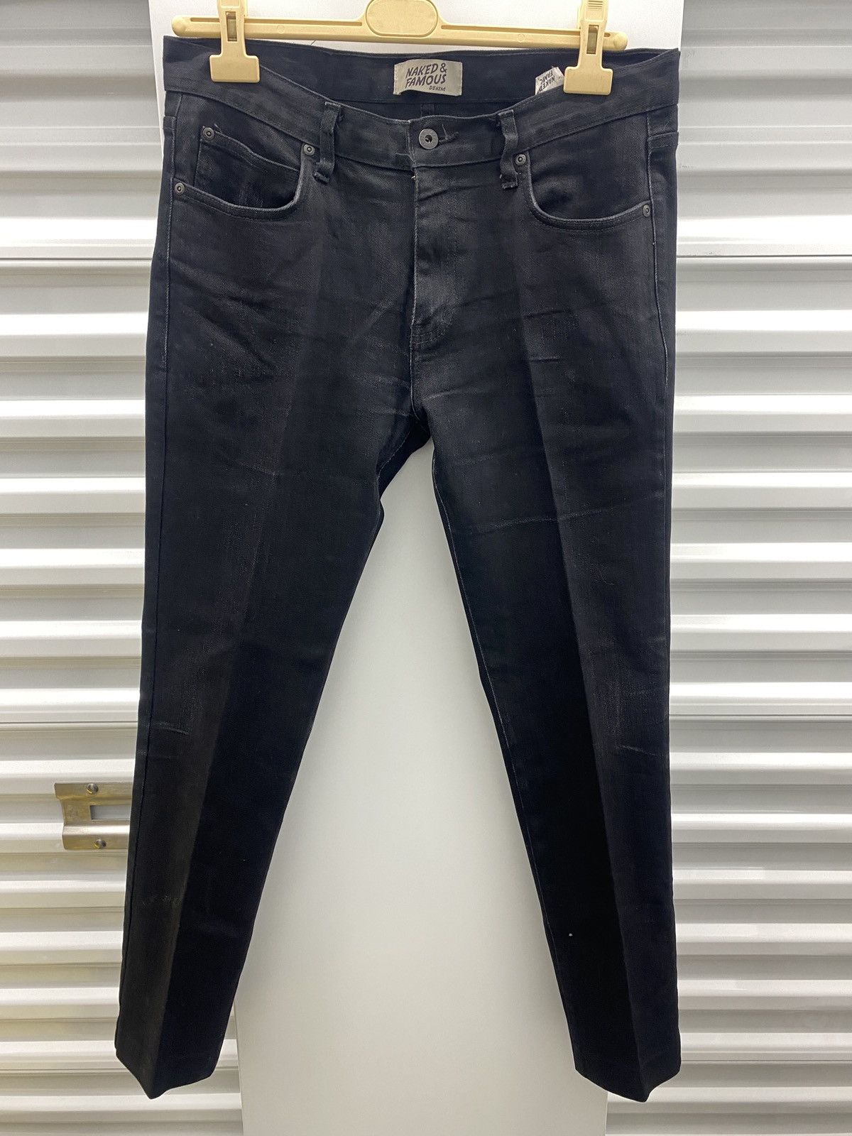 Naked & Famous Super Guy Black Skinny Jeans Size US 35 - 1 Thumbnail
