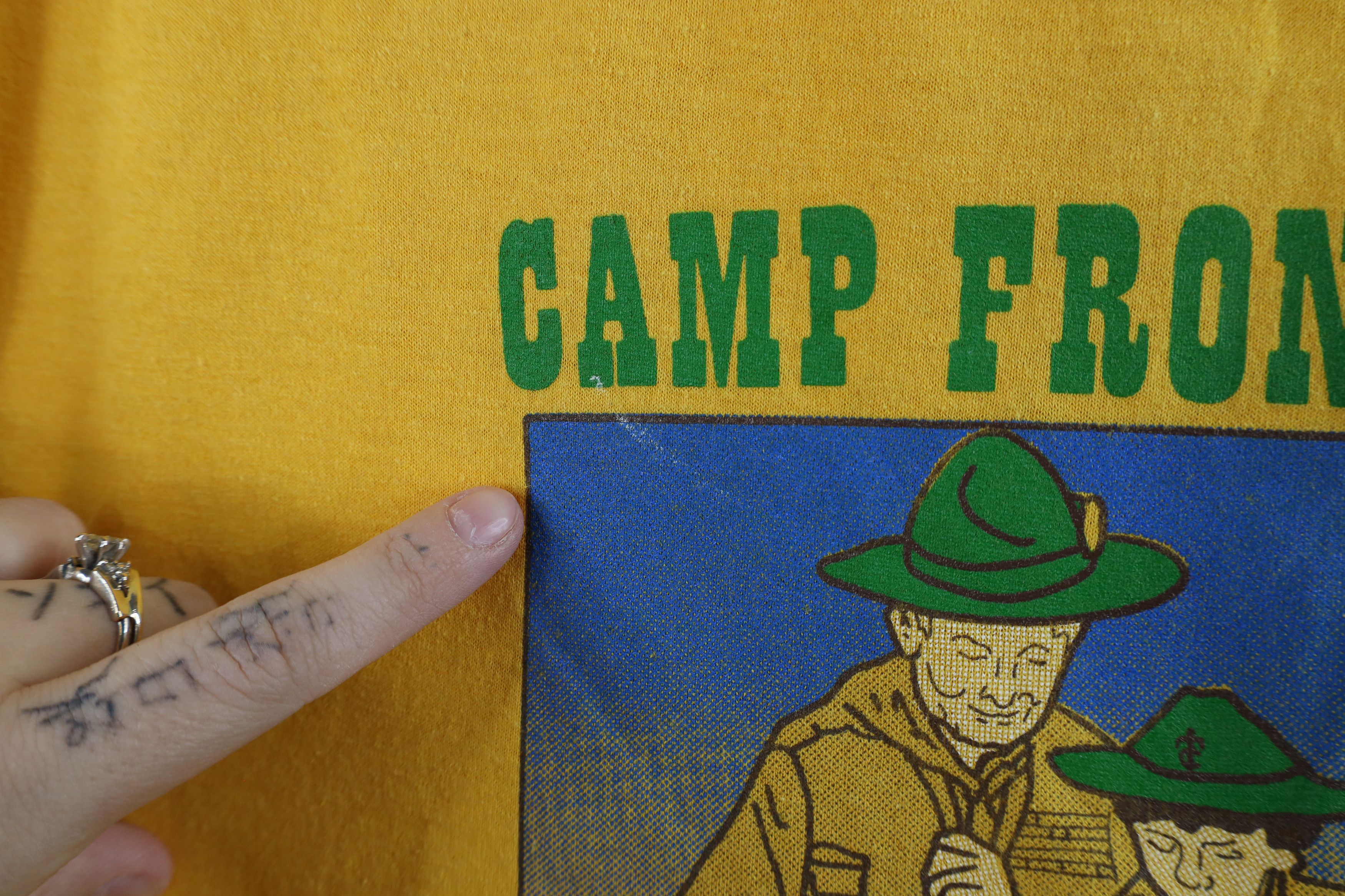 Vintage Vintage 90s America Camp Frontier Short Sleeve T-Shirt USA Size US XXL / EU 58 / 5 - 5 Thumbnail