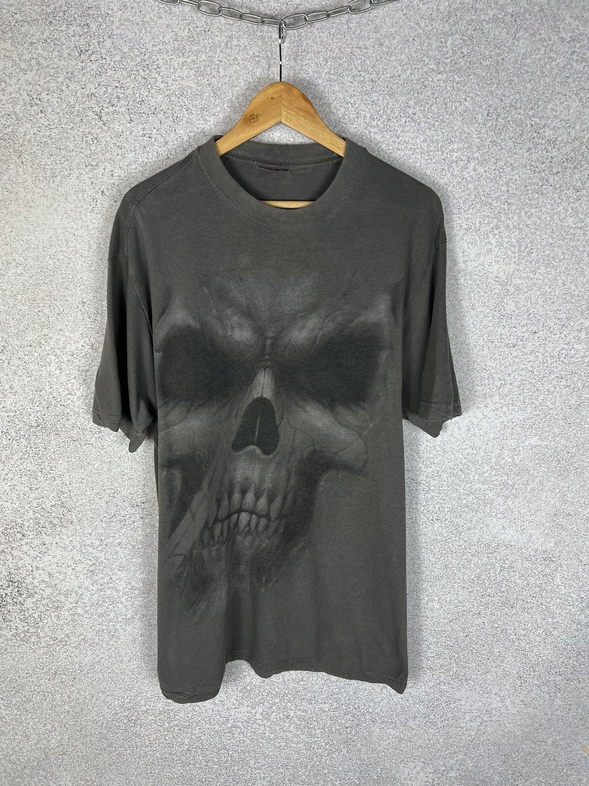 Vintage Vintage Y2K Skull All Overprinted Pentagram Tee Size US L / EU 52-54 / 3 - 2 Thumbnail