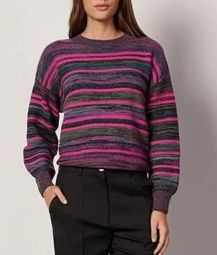 Other FALCONERI Italy Virgin Wool Striped Knit Sweater Size S Size S / US 4 / IT 40 - 1 Thumbnail