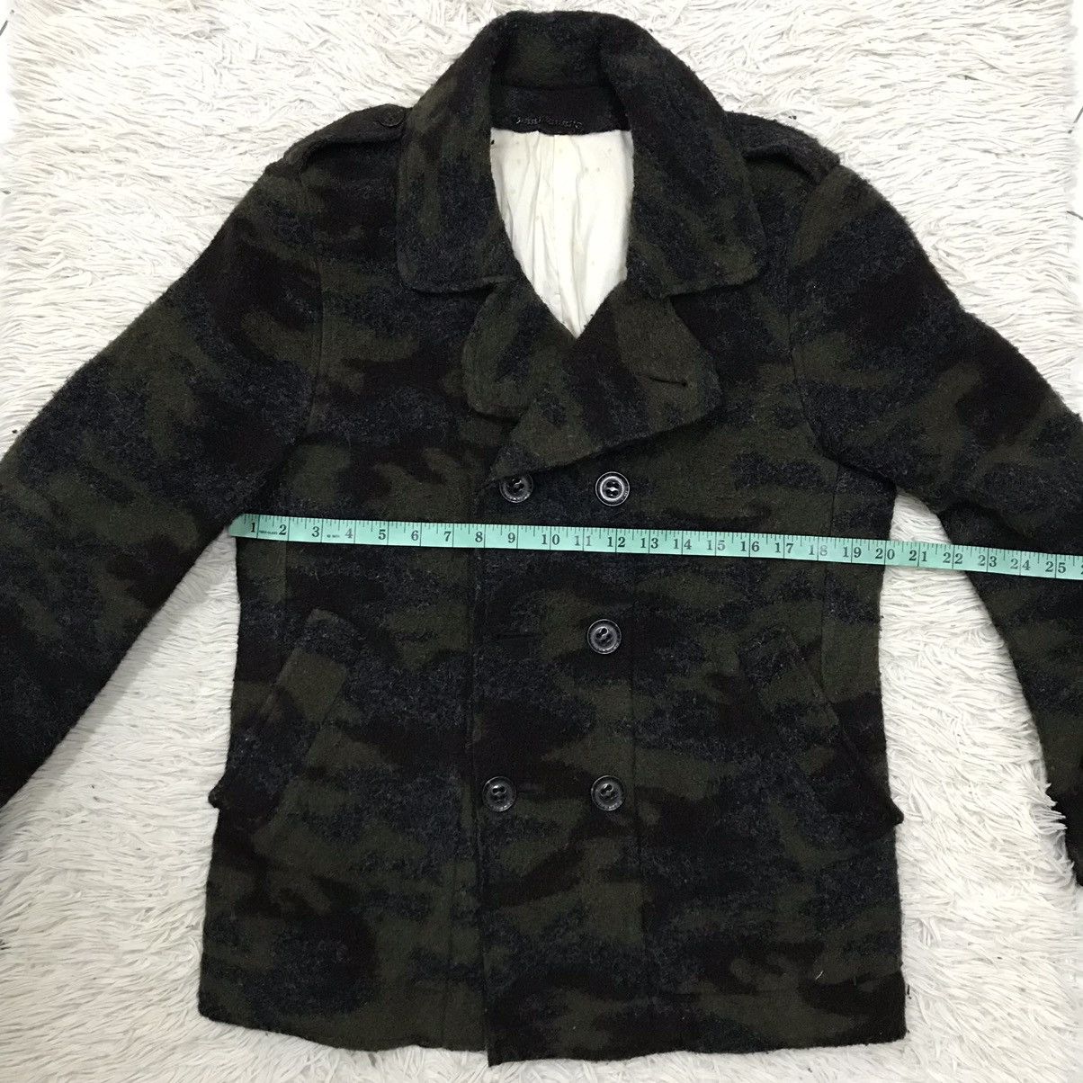 Japanese Brand × Vintage VINTAGE 291295 HOMME CAMO STYLE WOOL COAT JACKET Size US M / EU 48-50 / 2 - 15 Thumbnail