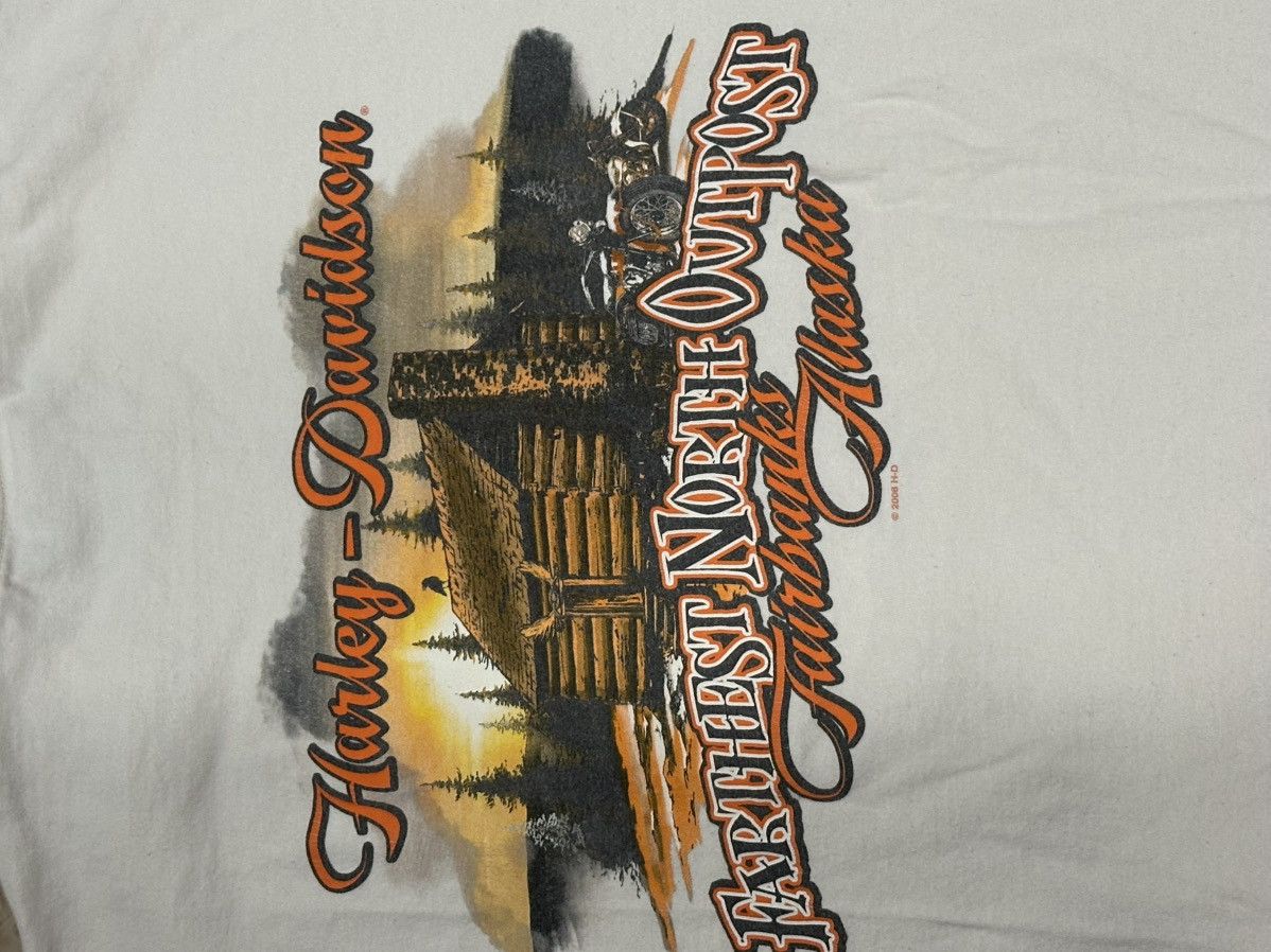 Harley Davidson × Vintage 2008 Harley Davidson Fairbanks Alaska Crow T-Shirt Size US XXL / EU 58 / 5 - 10 Thumbnail
