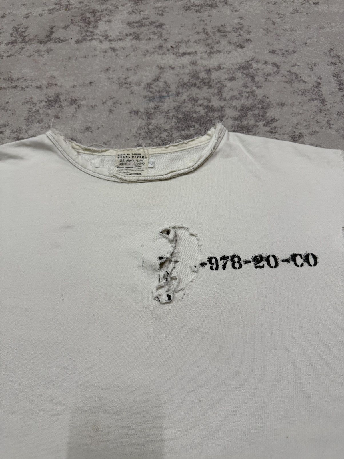 Japanese Brand Pearl Diver U.S Army Navy Surplus Clothing Distressed Sweat Size US L / EU 52-54 / 3 - 6 Thumbnail