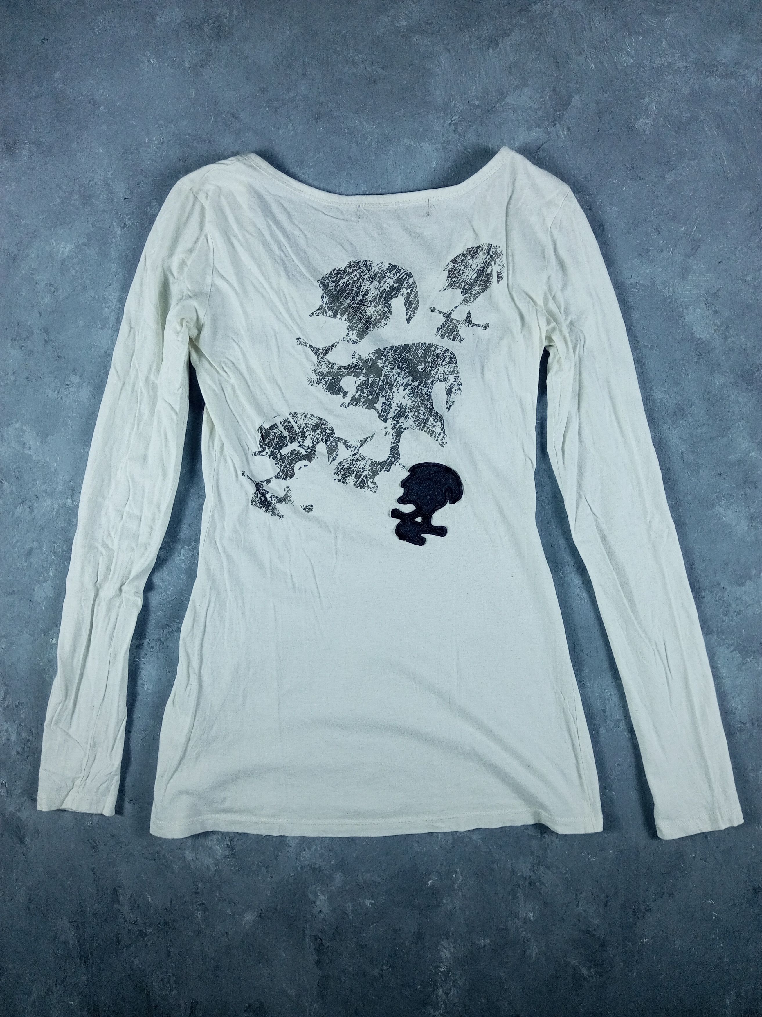 Japanese Brand 2000s Japanese archive Vkei Poem Zip Long Sleeve Tee Size XS / US 0-2 / IT 36-38 - 9 Thumbnail