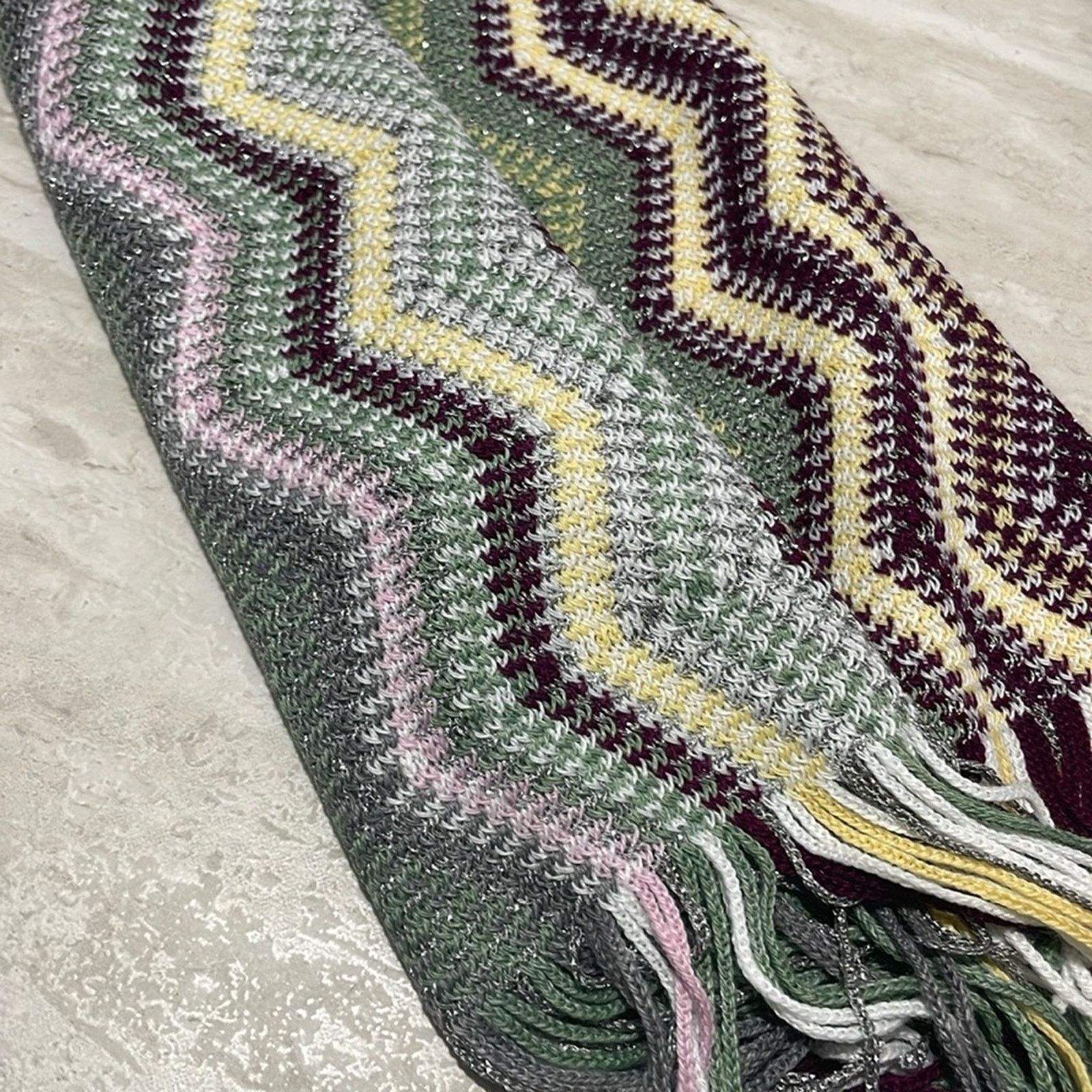 Missoni NWT MISSONI Wool Blend Oversized Scarf Size ONE SIZE - 5 Thumbnail