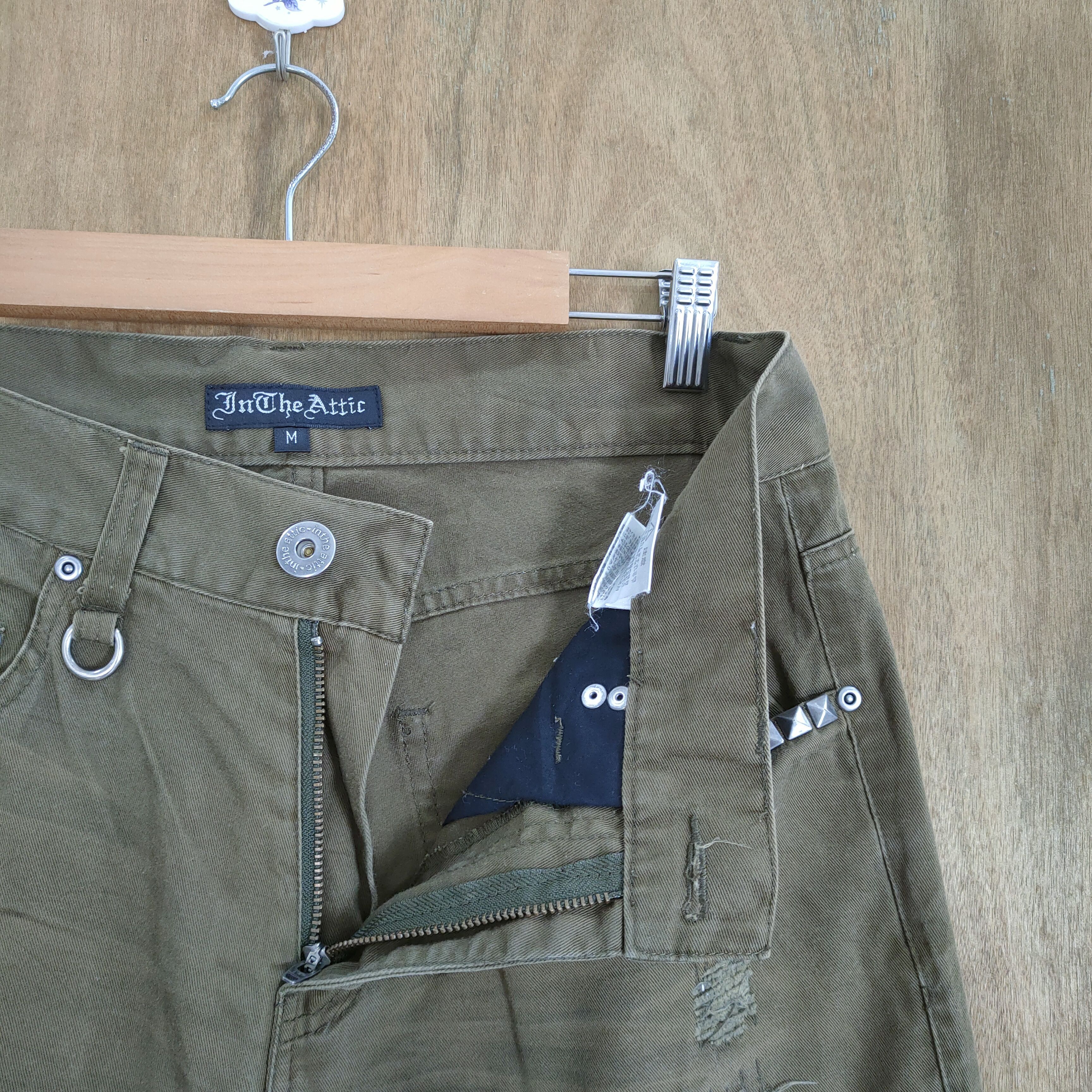 In The Attic IN THE ATTIC OLIVE GREEN PATCHWORK PANTS Size US 30 / EU 46 - 10 Thumbnail