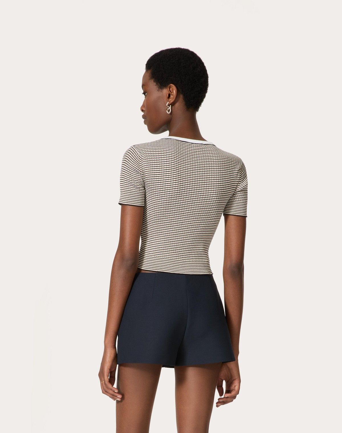 Valentino o1s1wg110525 Cotton And Lurex Jumper in Multicolor Size M / US 6-8 / IT 42-44 - 3 Thumbnail
