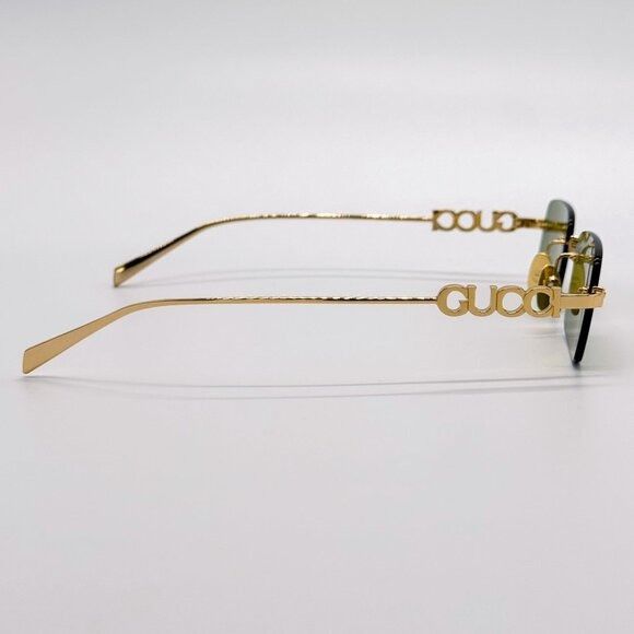 Gucci NEW GUCCI GG1808S 002 SUNGLASSES GOLD UNISEX SUNGLASSES Size ONE SIZE - 8 Thumbnail