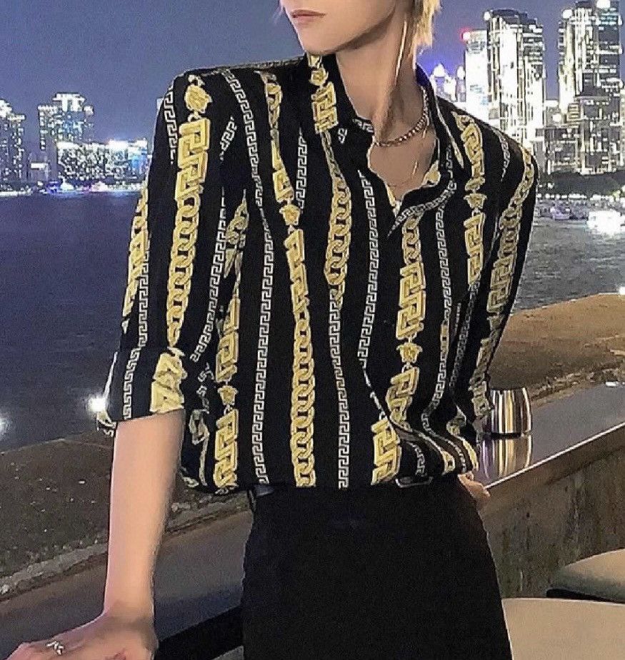 Versace chain print silk.shirt size48 Size US M / EU 48-50 / 2 - 3 Thumbnail