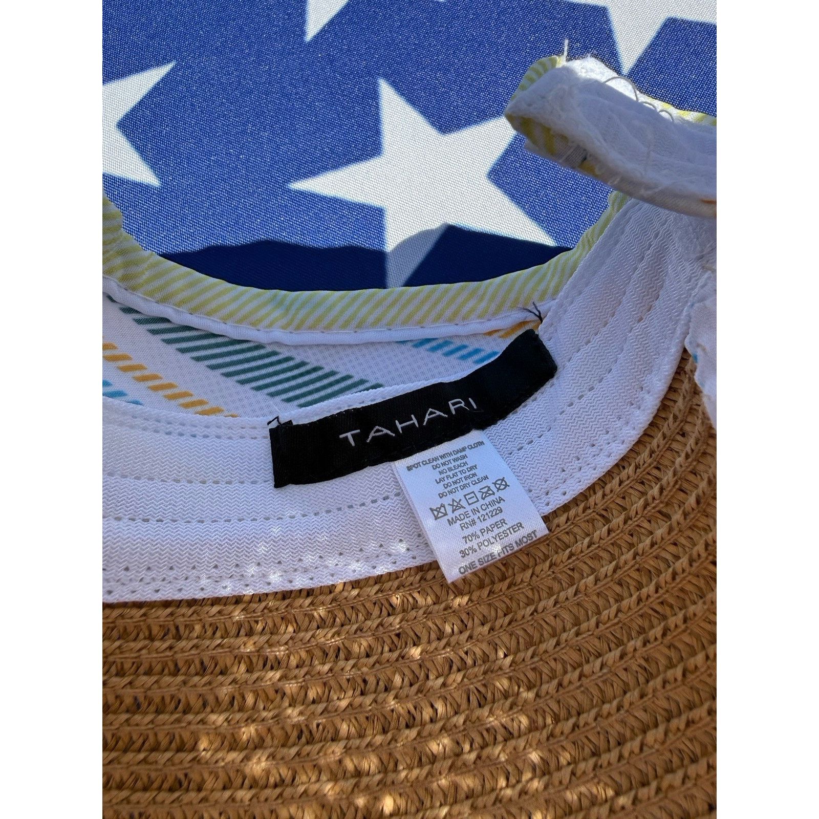 Other TAHARI Wide Brim Roll Up Sun Hat Packable Blend OS White Size ONE SIZE - 4 Thumbnail