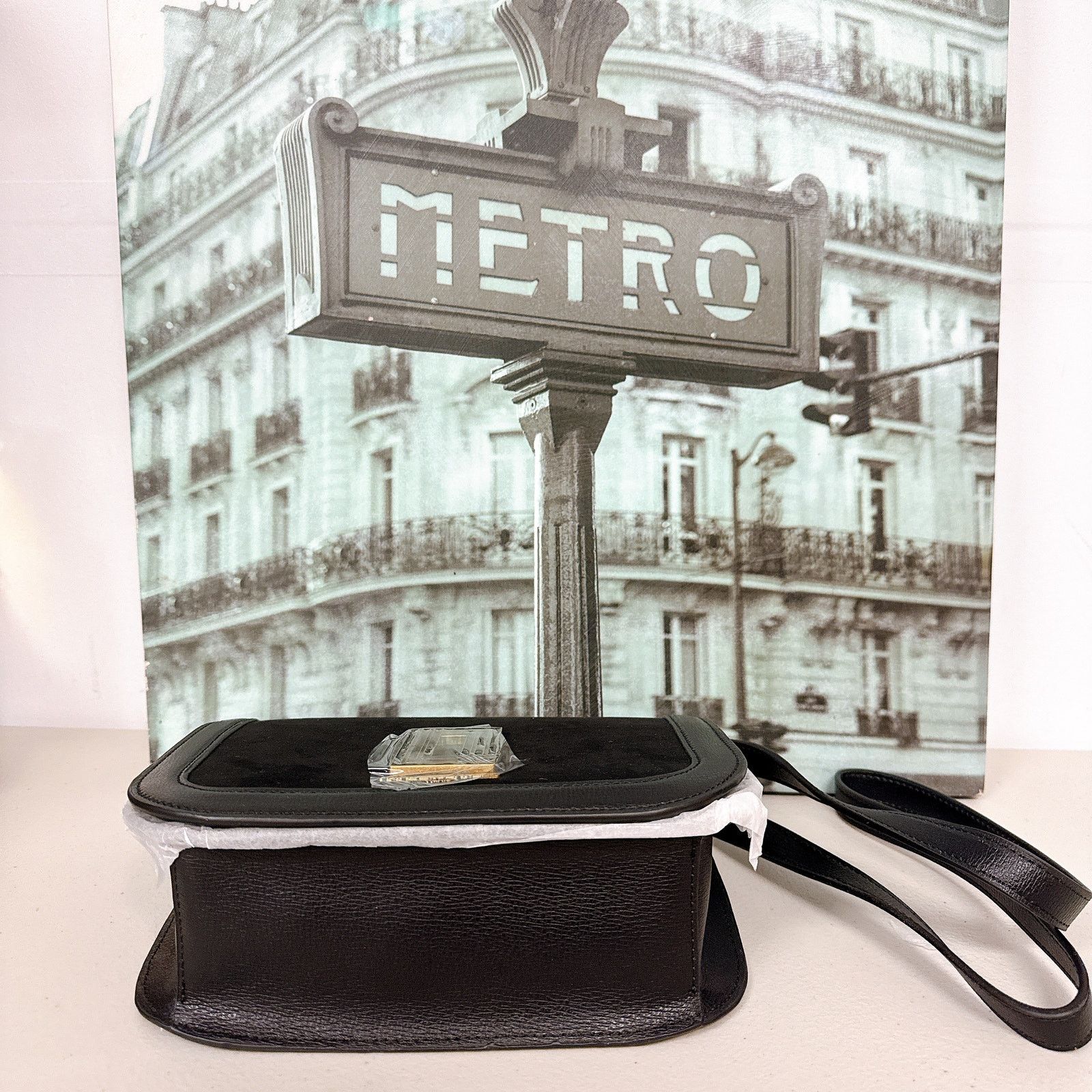 Karl Lagerfeld Karl Lagerfeld LH2EZ5BZ Simone Suede Crossbody Bag Size ONE SIZE - 4 Thumbnail