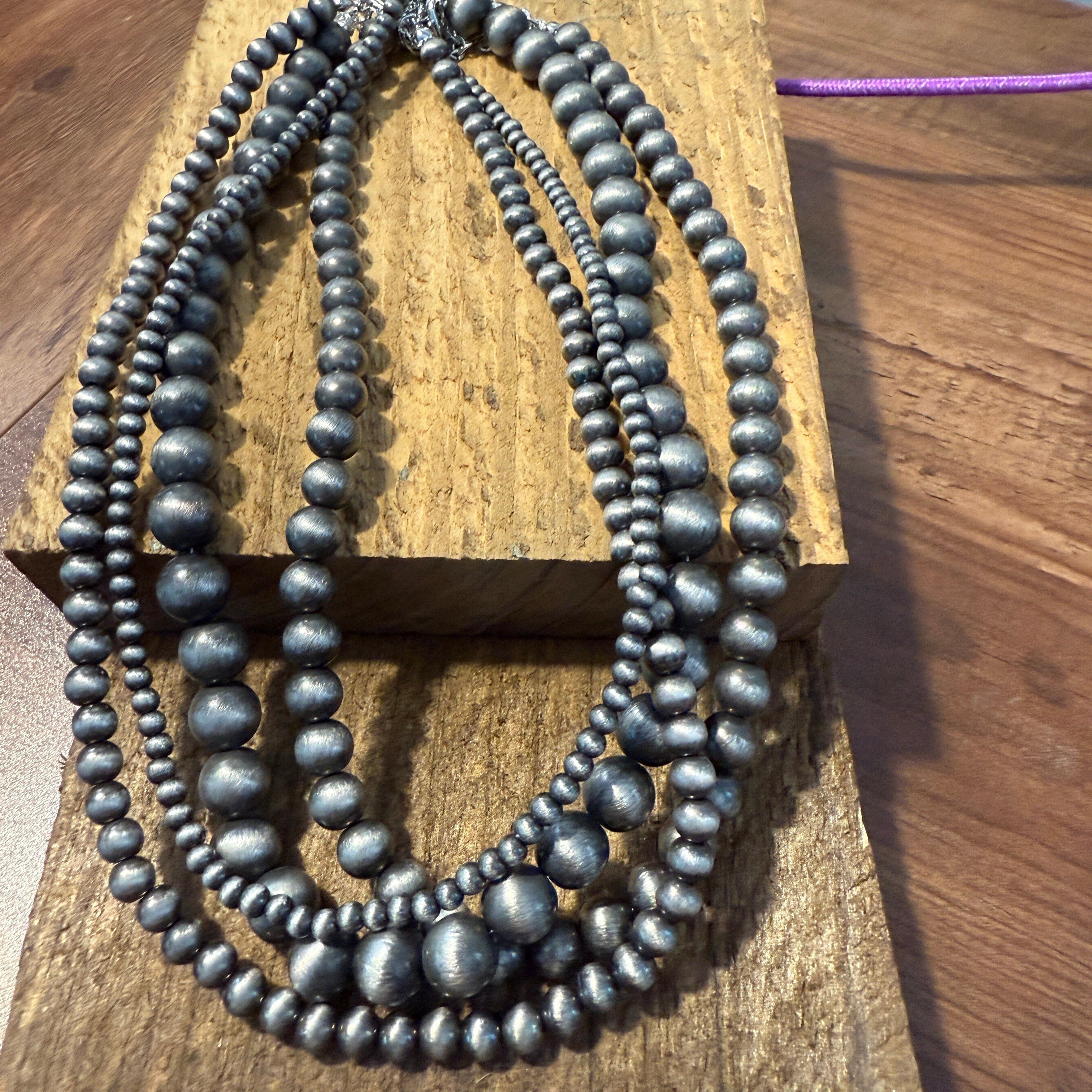 Other Four Strand Faux Pearl Necklace With Extender Layered Beads Size ONE SIZE - 1 Thumbnail