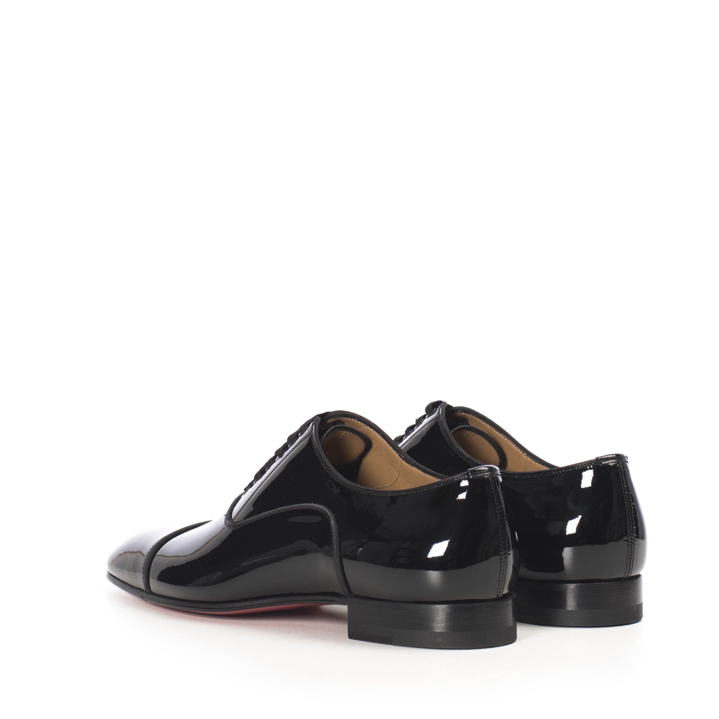 Christian Louboutin Black Patent Leather Greggo Oxford Shoes Size 40 Size US 7 / EU 40 - 5 Thumbnail