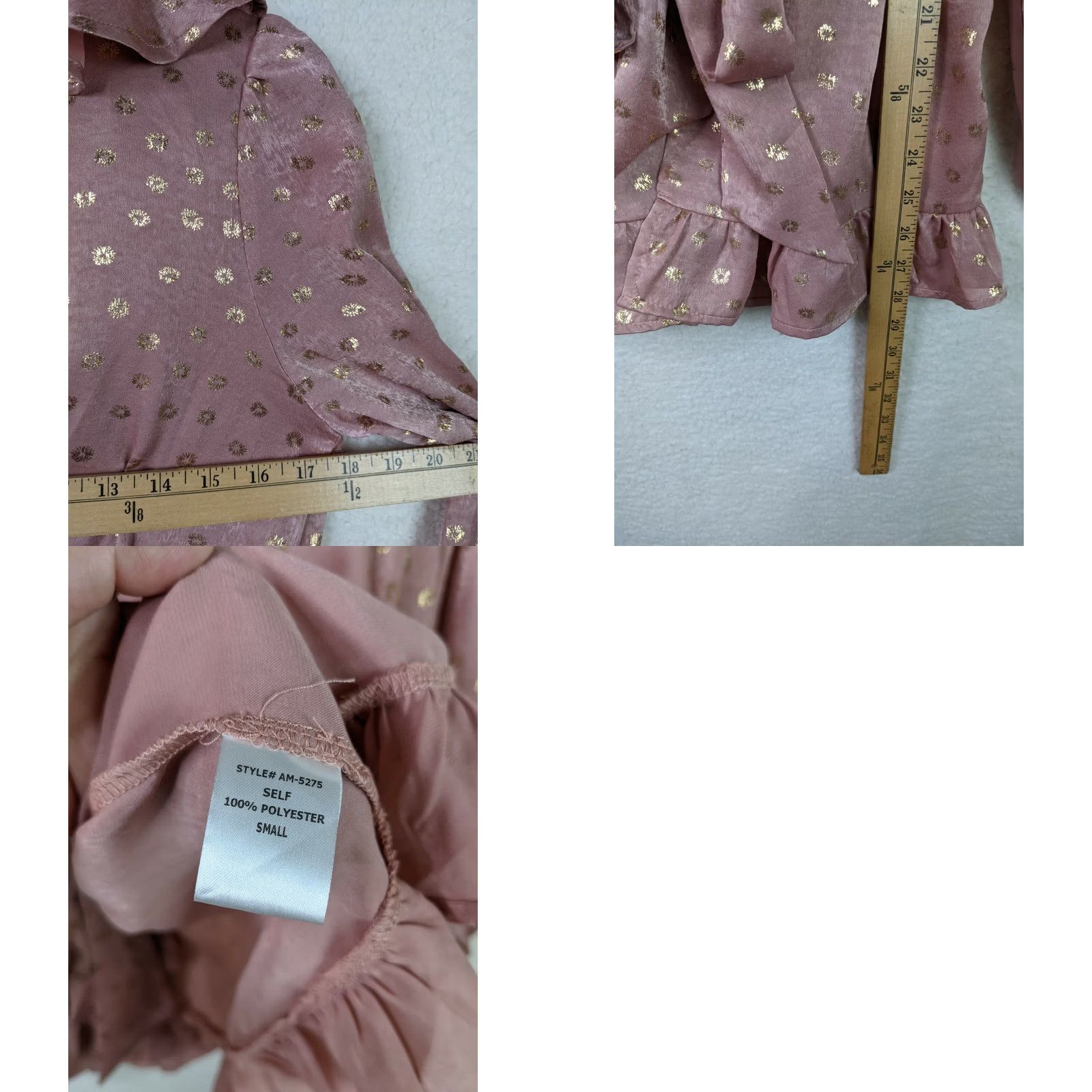 Pinko Aeom Womens Long sleeve Pink Tie waist ruffle V-Neck Top Size S Size S / US 4 / IT 40 - 8 Thumbnail