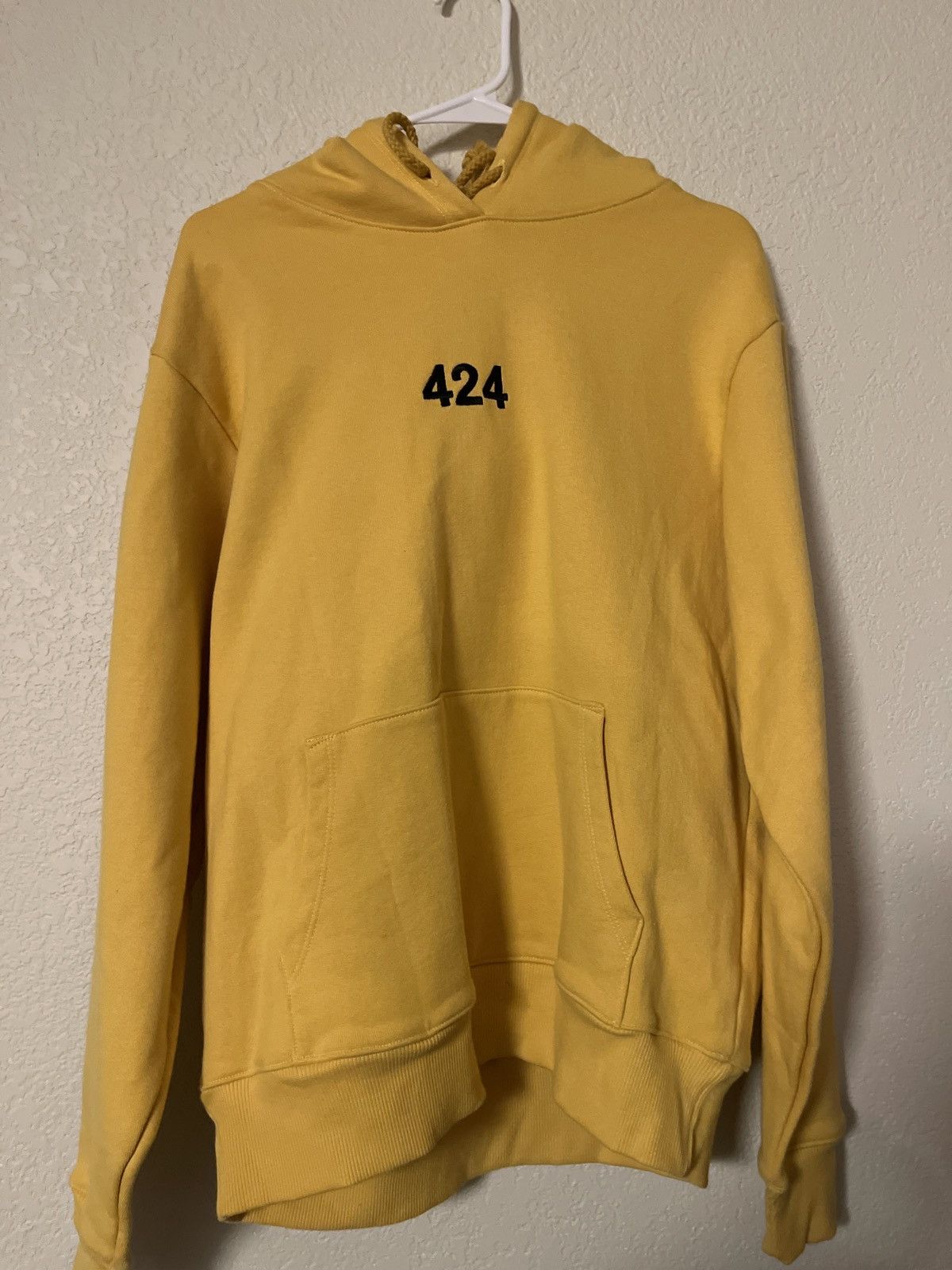 image of 424 On Fairfax Hoodie in Yellow, Men's (Size Medium)