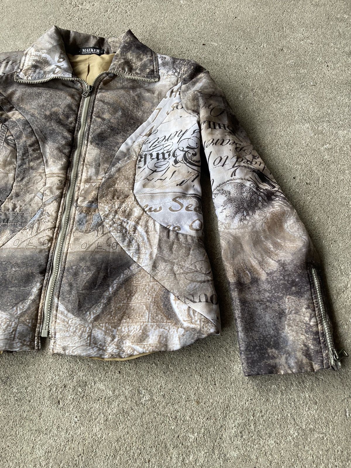 Vintage Avant Garde Overprinted Vintage Grunge Jacket Size M / US 6-8 / IT 42-44 - 3 Thumbnail