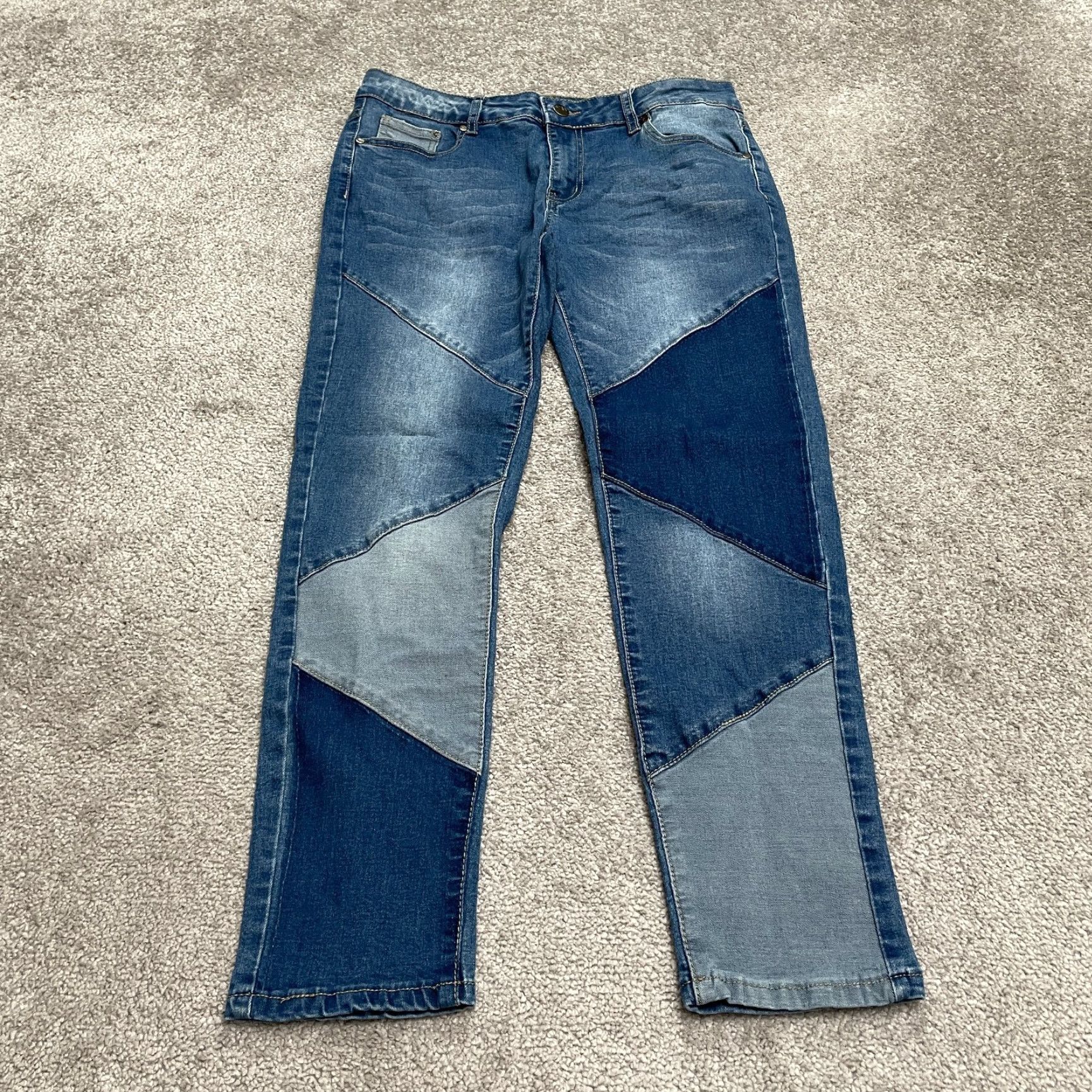 Denime Between Us Jeans Juniors 11 Blue Straight Stretch Denim 30x26 City Classic Designer 5-Pocket Mens Womens Girls? Size 32" / US 10 / IT 46 - 2 Thumbnail