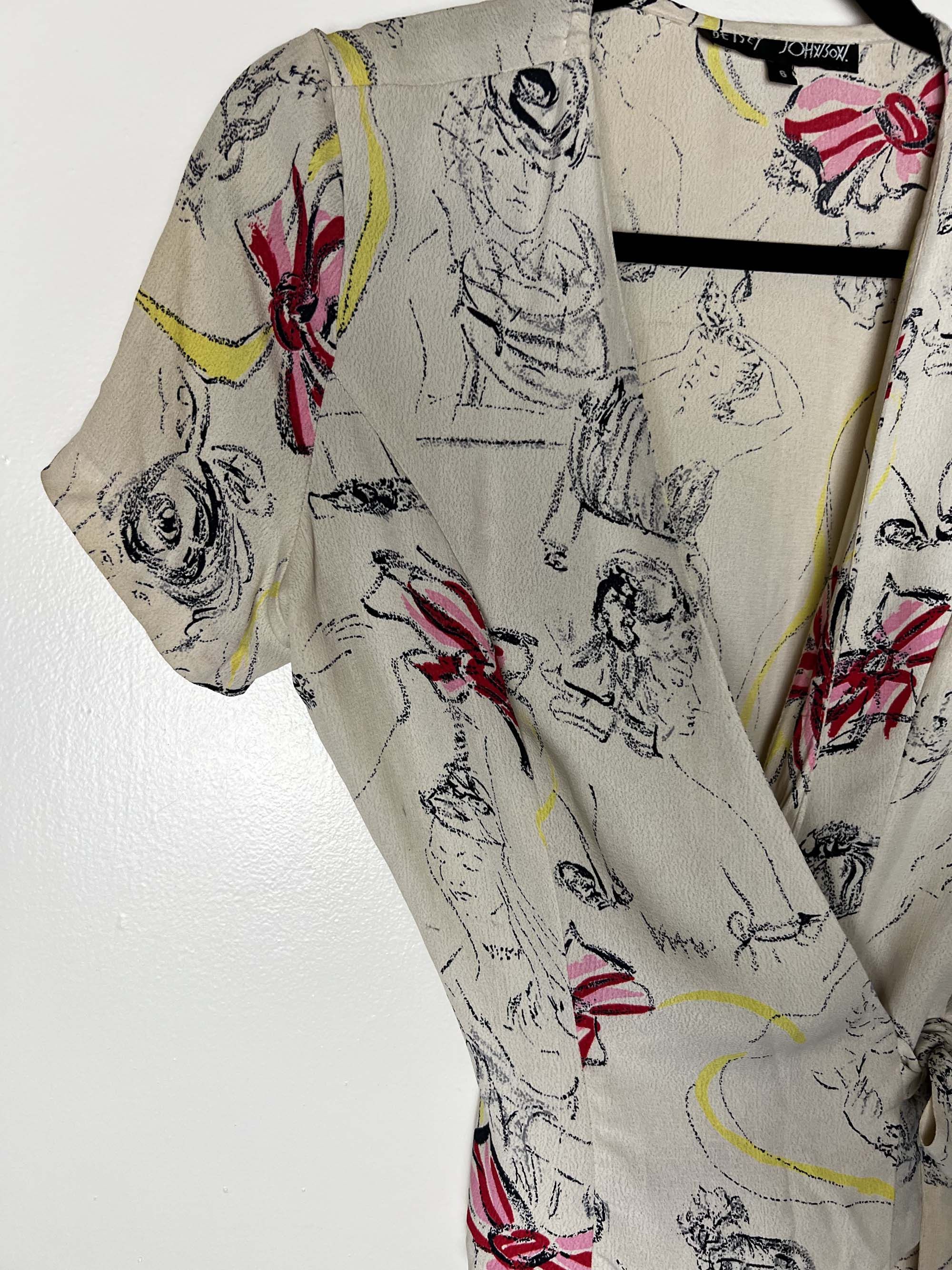 Betsey Johnson Vintage 1970's-1980's Betsy Johnson "Alley Cat" Blouse Size M / US 6-8 / IT 42-44 - 8 Thumbnail