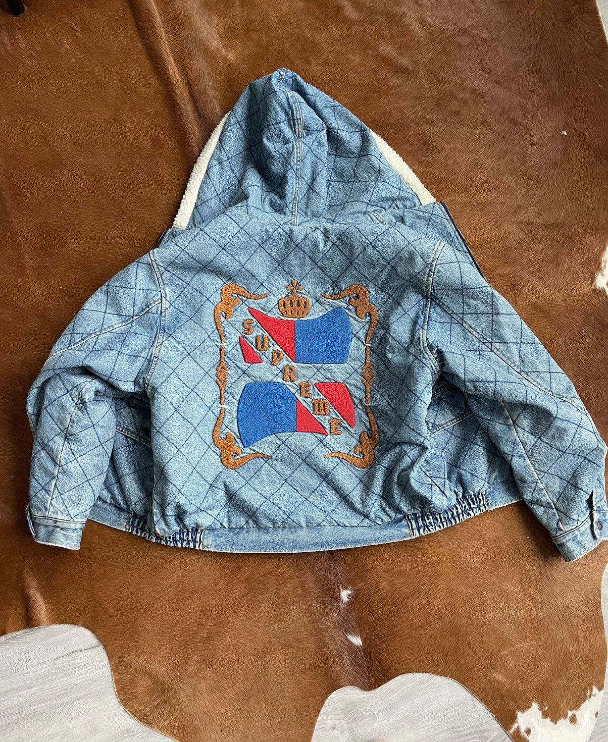 Supreme Quilted Denim Pilot Jacket | Grailed 