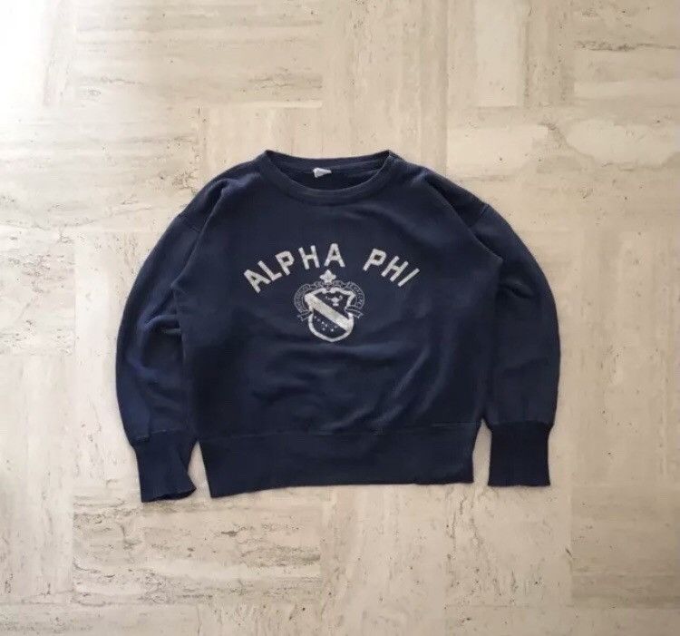 Champion True vintage 50s Champion Crewneck Sweatshirt alpha phi Size US S / EU 44-46 / 1 - 1 Thumbnail