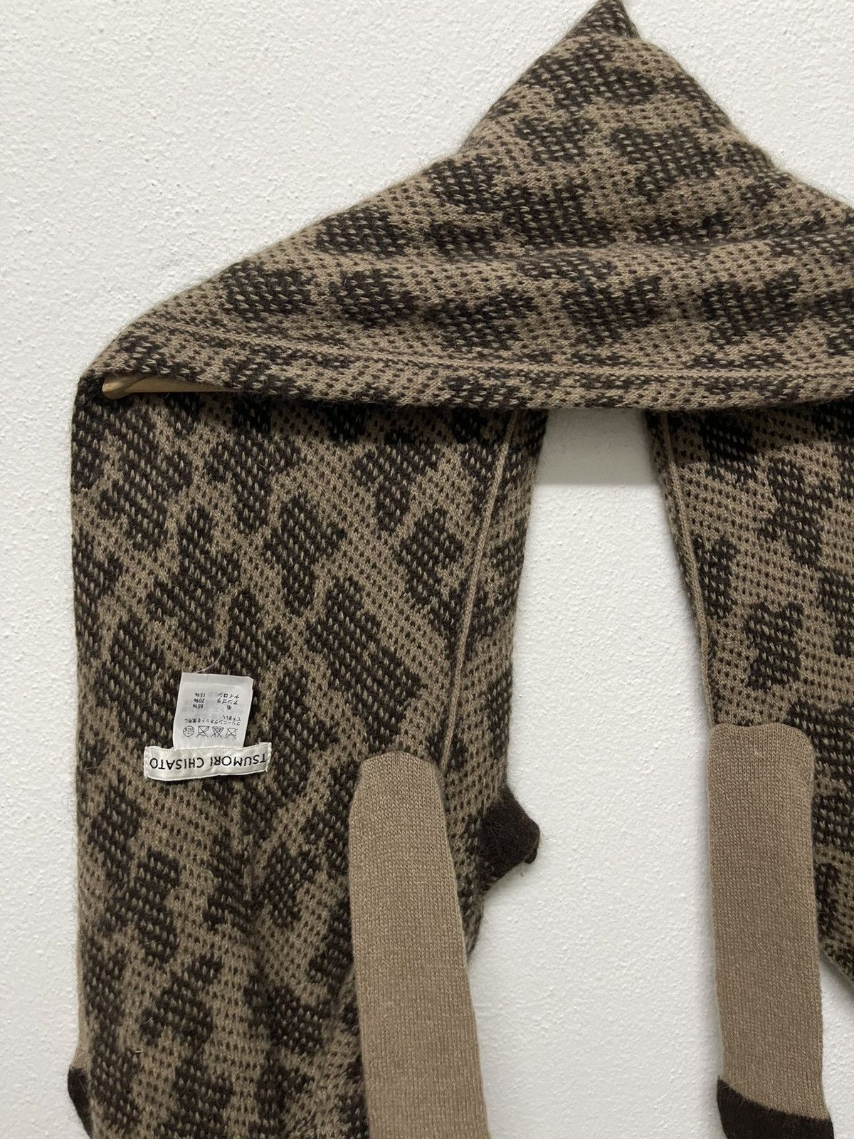 Issey Miyake 90s ISSEY MIYAKE WOOL SCARF RARE DESIGN Size ONE SIZE - 9 Thumbnail