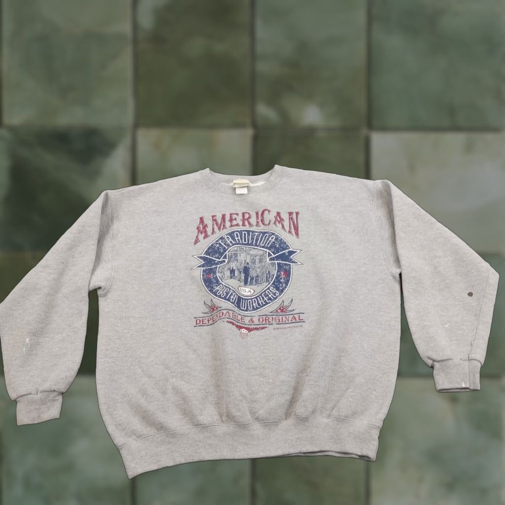 Lee VINTAGE Lee Sweatshirt Mens XL Gray Pullover American Postalworkers Shirt Size US XL / EU 56 / 4 - 1 Thumbnail