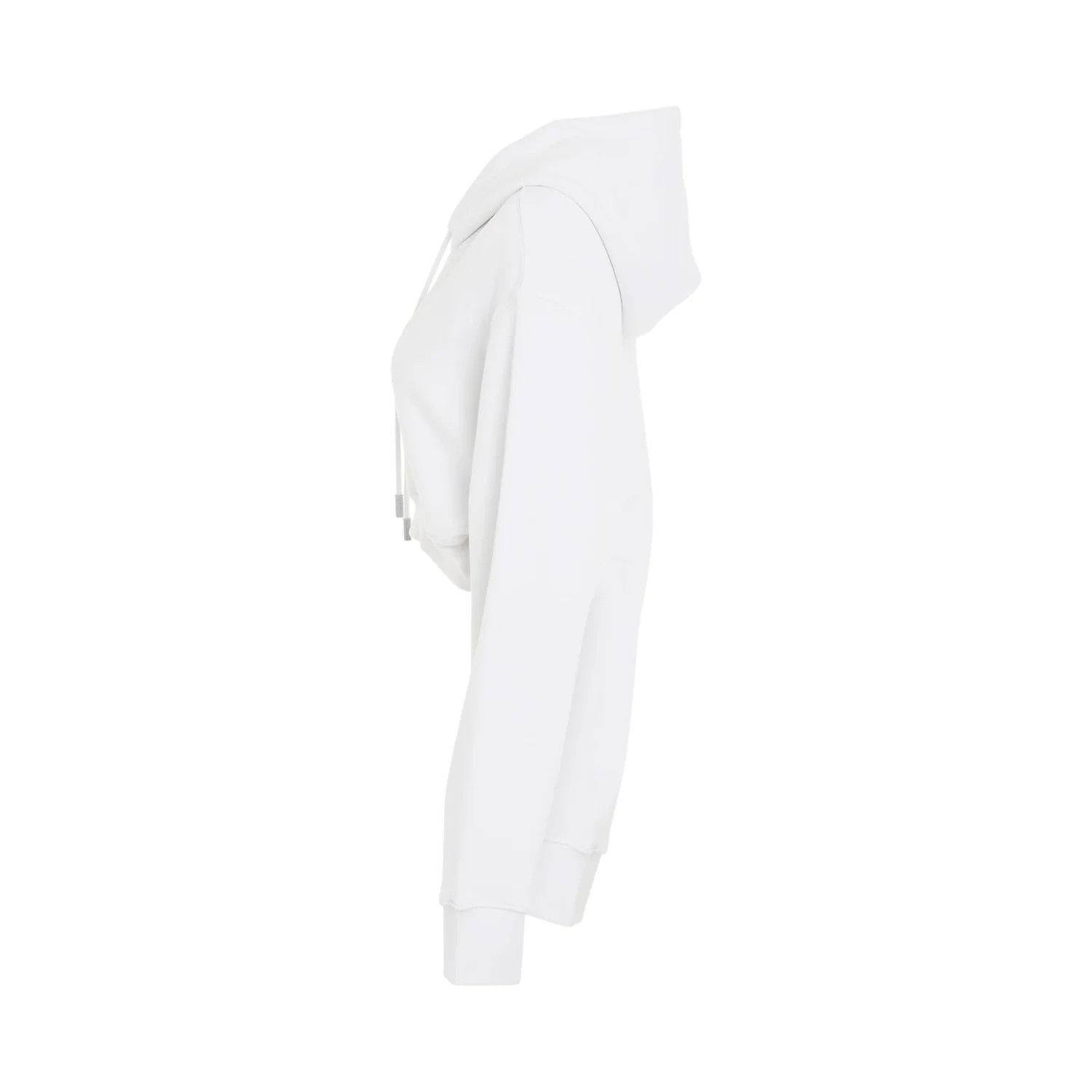 Off-White o1gr1nt0425 Crack Off Heart Sup Crop Hoodie in White Size L / US 10 / IT 46 - 3 Thumbnail
