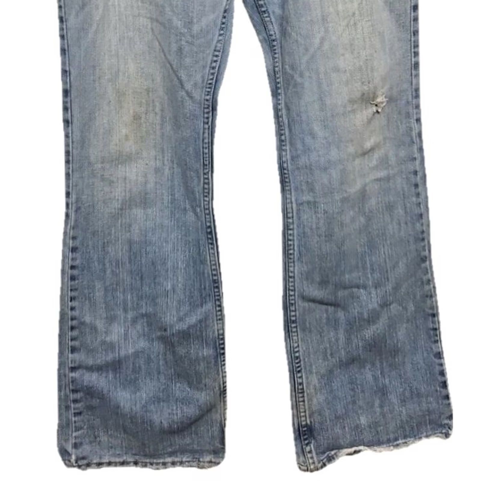 American Eagle Outfitters American Eagle Jeans Men Light Wash Distressed Mid Rise Raw Hem Denim 34x30 Straight Cle Size US 34 / EU 50 - 3 Thumbnail