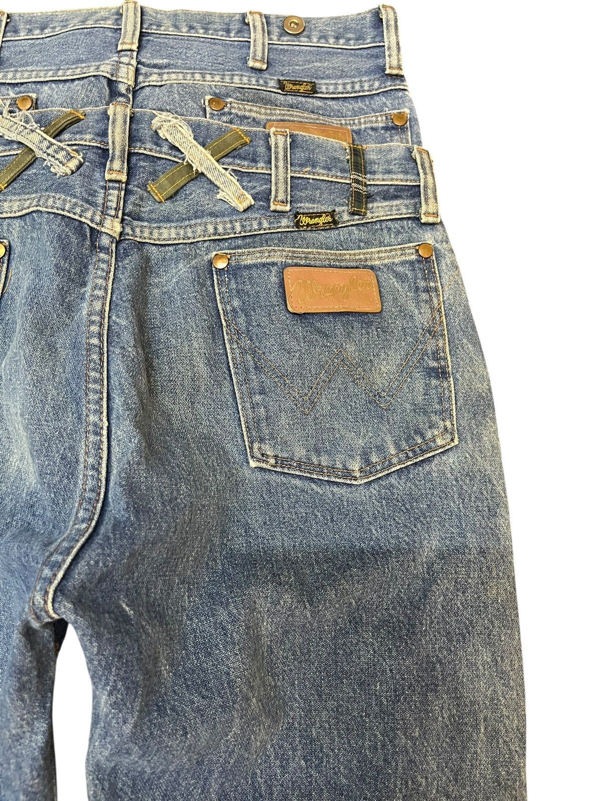 Wrangler Vintage Wrangler Double Waist Grunge Distressed Denim Size US 30 / EU 46 - 7 Thumbnail