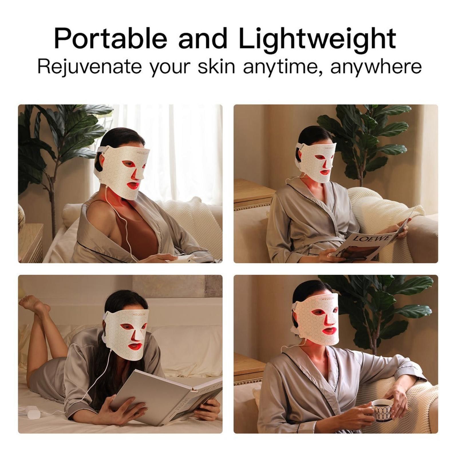 Other Megelin LED Light Therapy Face Mask - 7 Colors LED Lights Size ONE SIZE - 11 Thumbnail