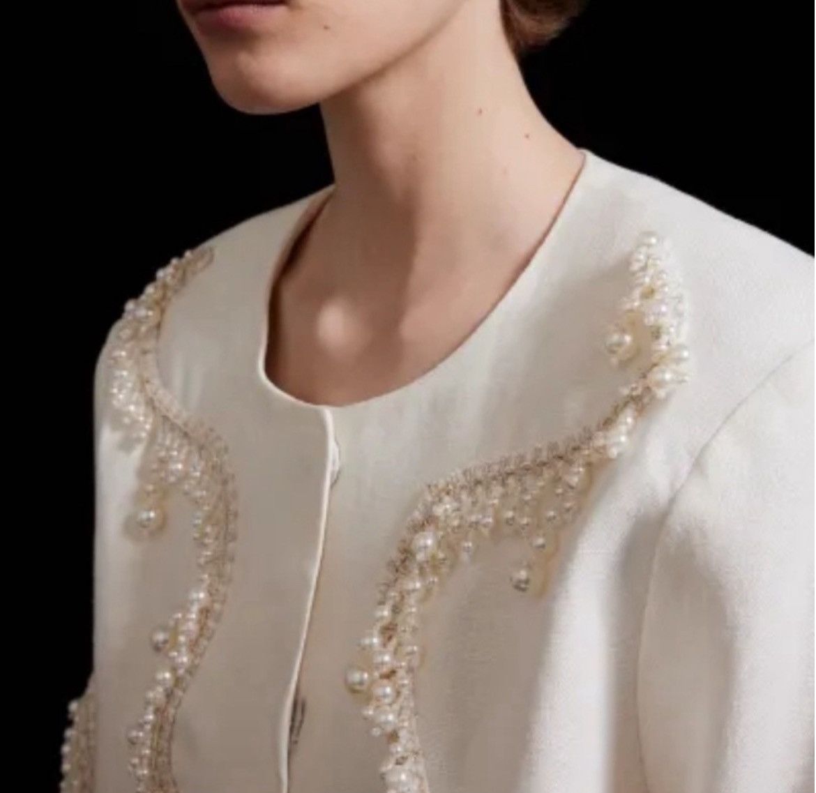 H&M H & M beaded jacket linen Size L / US 10 / IT 46 - 2 Thumbnail