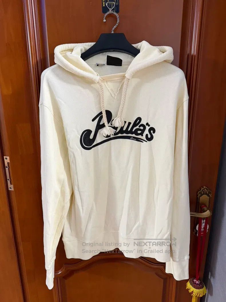 Loewe Loewe Paula's Lettering Hooded Sweatshirt, Beige Size L / US 10 / IT 46 - 1 Thumbnail