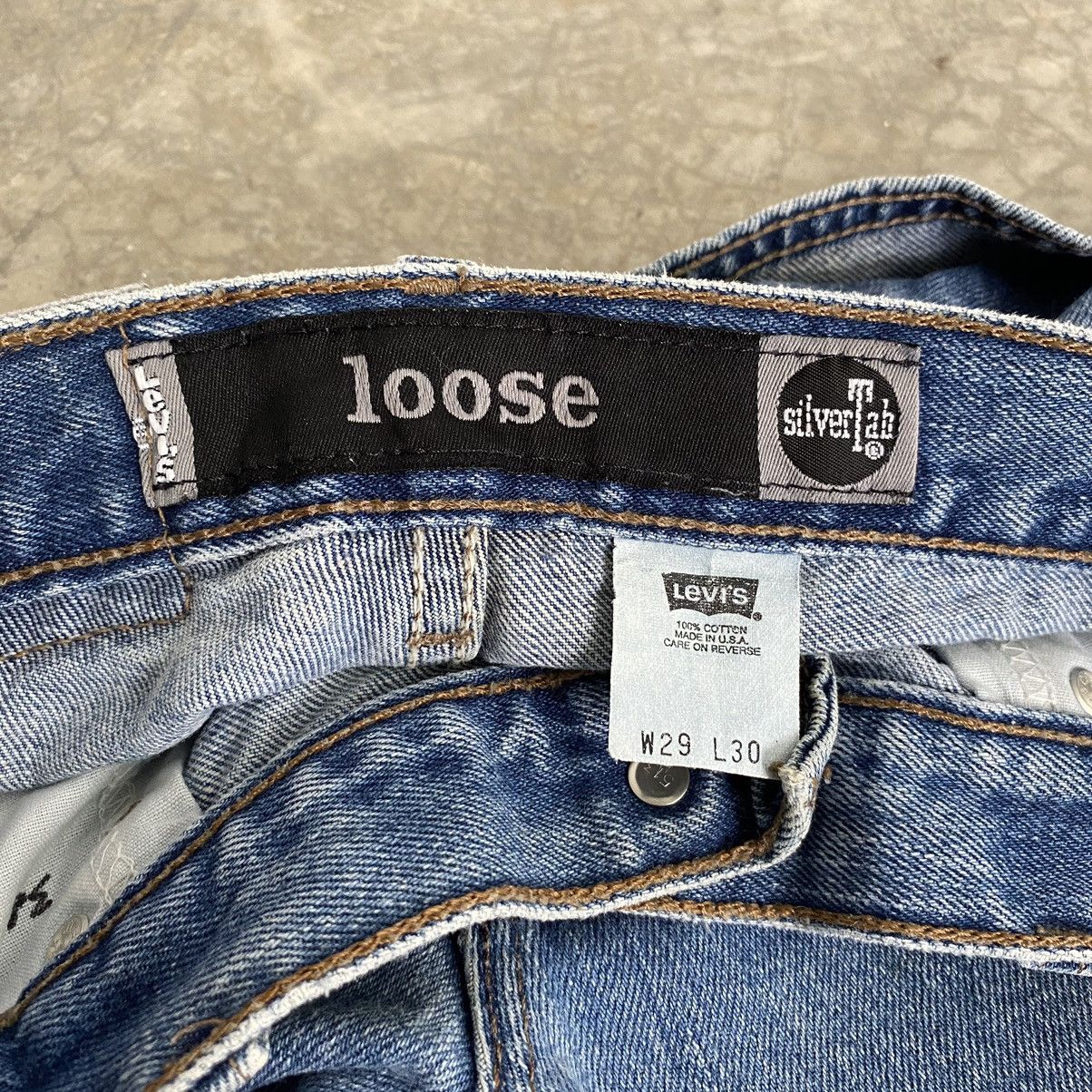 Levi's Vintage 1999 Levis Silvertab Washed Blue Loose Jeans Size US 28 / EU 44 - 19 Thumbnail